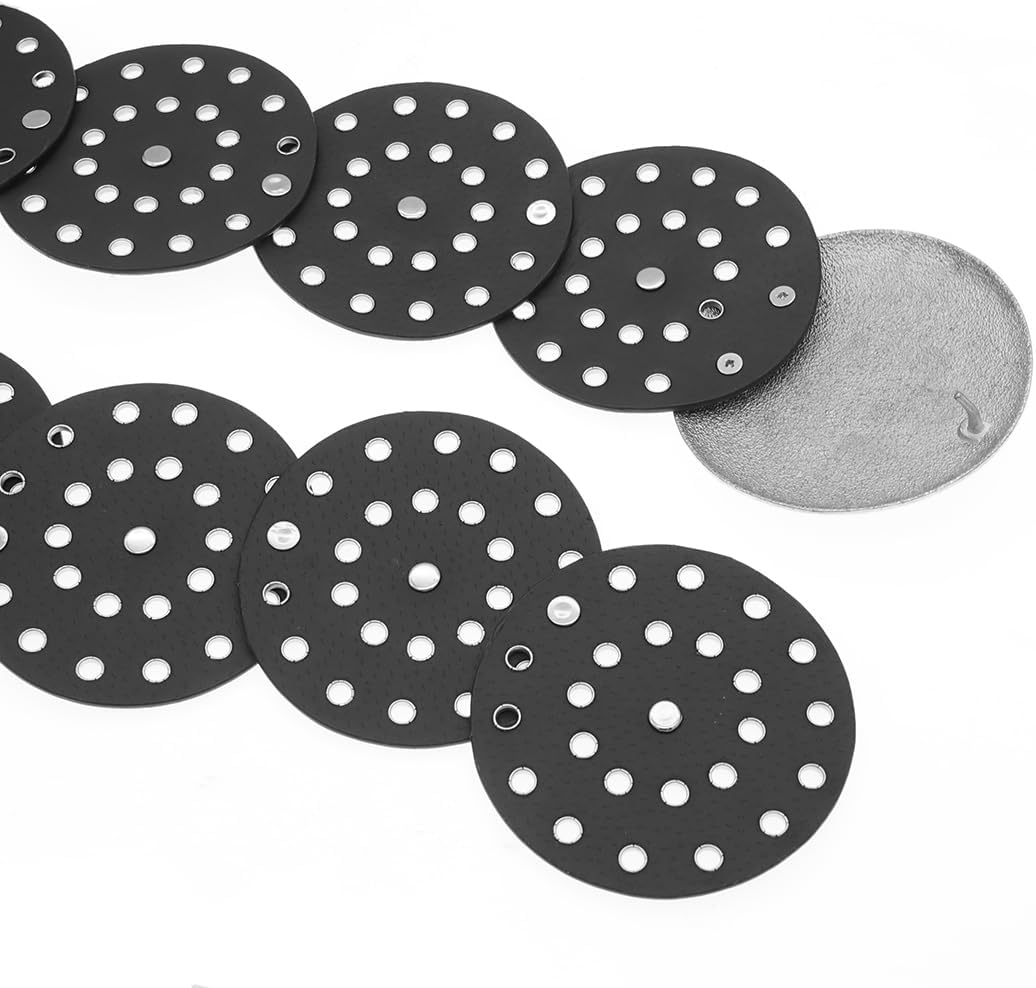 Heyjoin Hollow Wide Disc Belt for Women Out round Leather Metal Buckle Belt Soft Durable Vintage Western Waist Belts image number 5