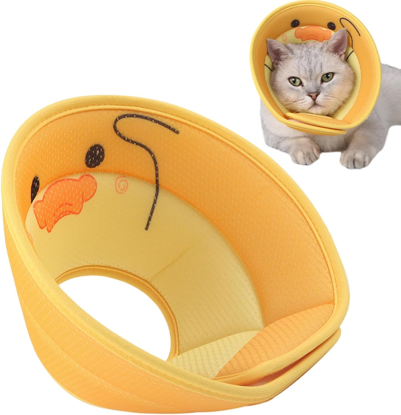Cat Recovery Collar,Cute Animal Pattern Soft Cat Neck Cone | Dog Donut Collar for Cats and Dogs, Kitten Cone, Cat Donut, Protect Wounds