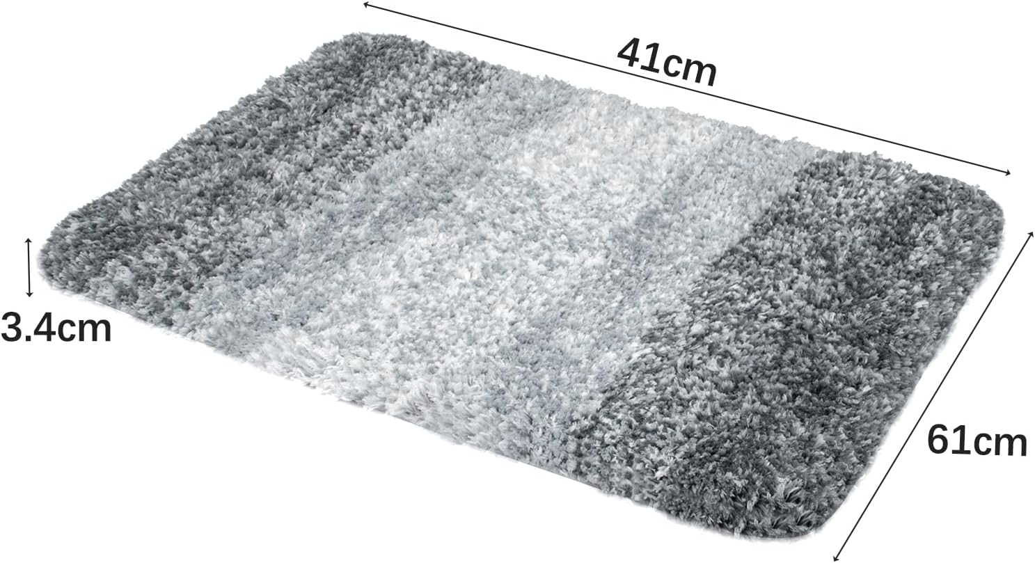 BYUNER Rug Home D&eacute;cor Products Bath Mat Luxury Kitchen Mat Extra Soft Rug Absorbent Bathroom Mat Non-Slip Toilet Mat Plush Bath Rug Machine Wash Dry image number 3