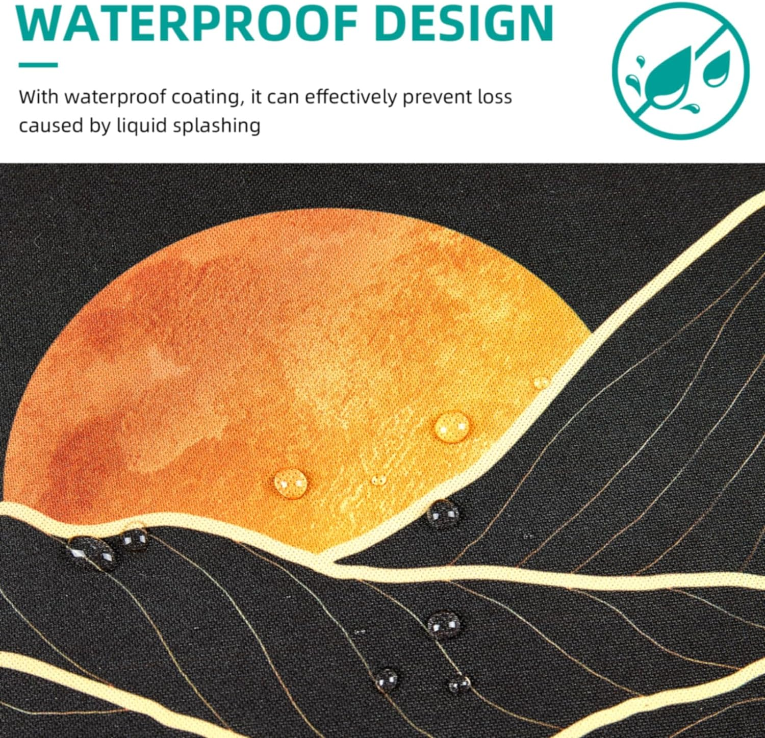 Hopipad Large Gaming Mouse Pad for Desk, Desk Mat with Seamed Edges, Waterproof Desk Pad, Non-Slip Rubber Base, 31.5X11.8 Inch Keyboard Pad Computer Mat, Big XL Black Mousepad - Boating Under The Starry Night image number 5