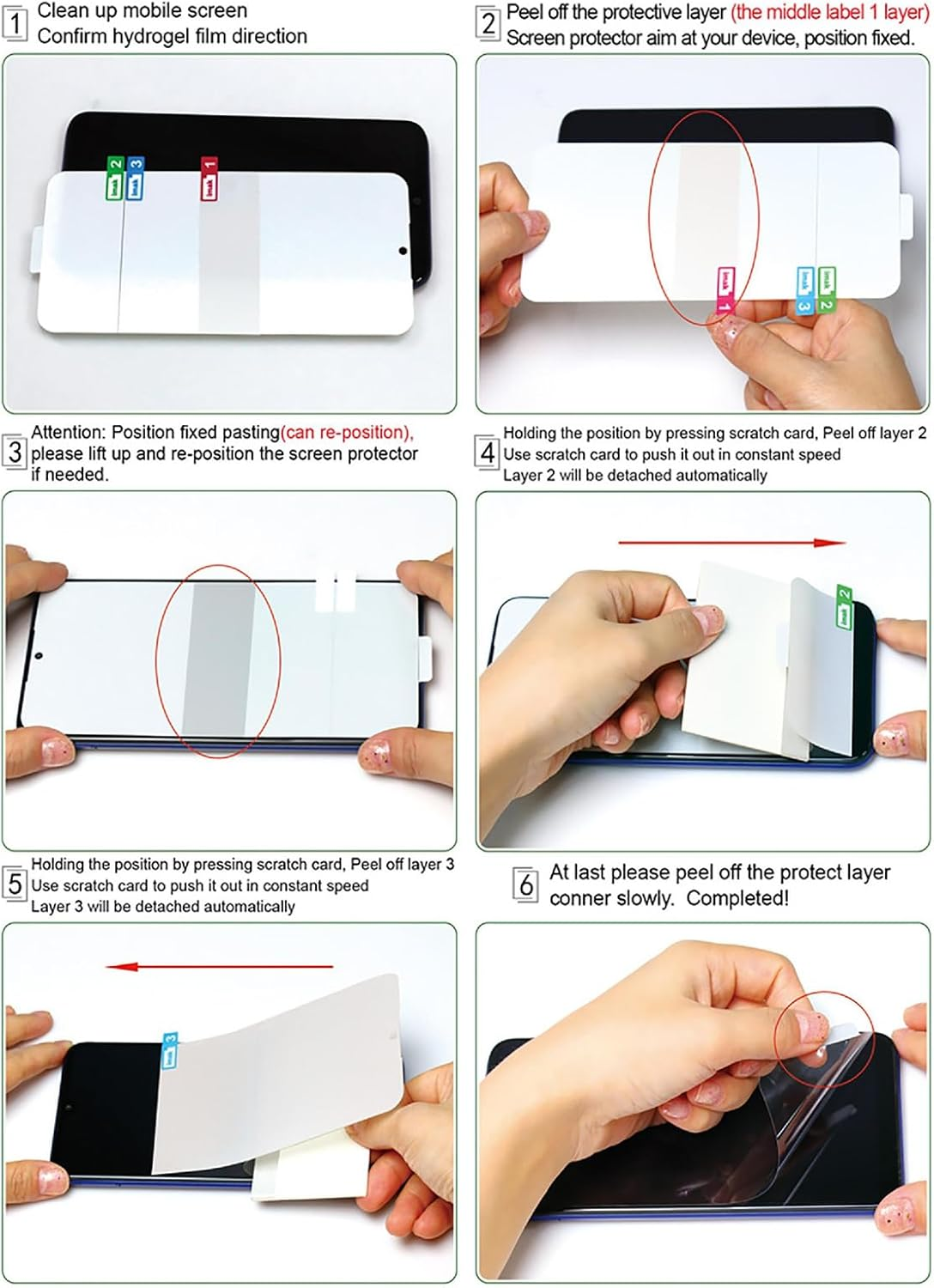 GIOPUEY Pack of 3 Screen Protectors Compatible with Vivo X Fold 5, Ultra Thin Flexible TPU, Scratch-Resistant, Compatible Case, Oil Resistant, Smooth - Clear image number 6