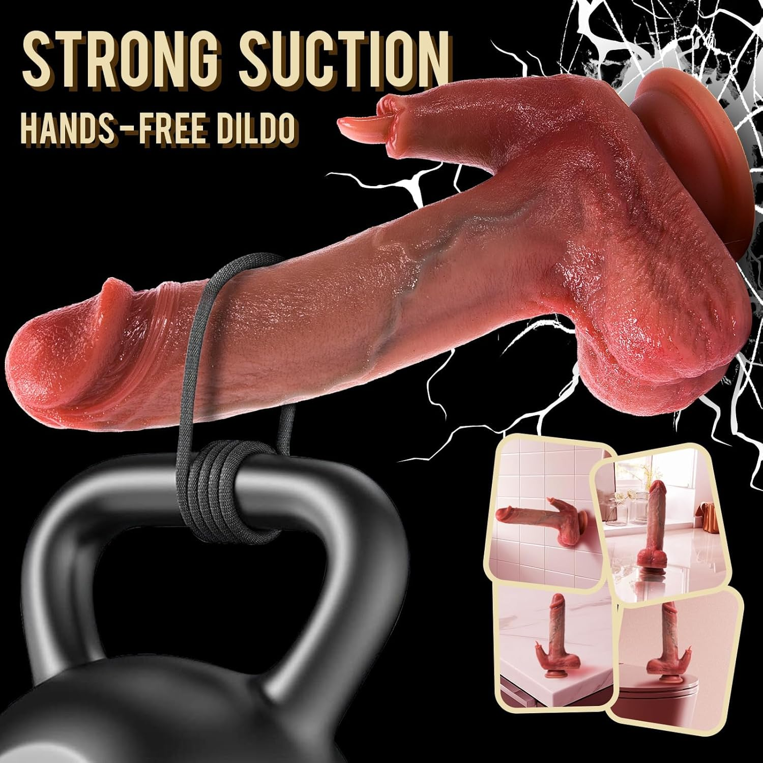 Realistic Thrusting Dildo Vibrator Adult Sex Toys - 9 Inch Suction Cup Dildo with Thrusting & Vibrating & Rotating Mode, G Spot Anal Clitoral Stimulator Silicone Thick Dildos for Women Couples Sex Toys image number 1