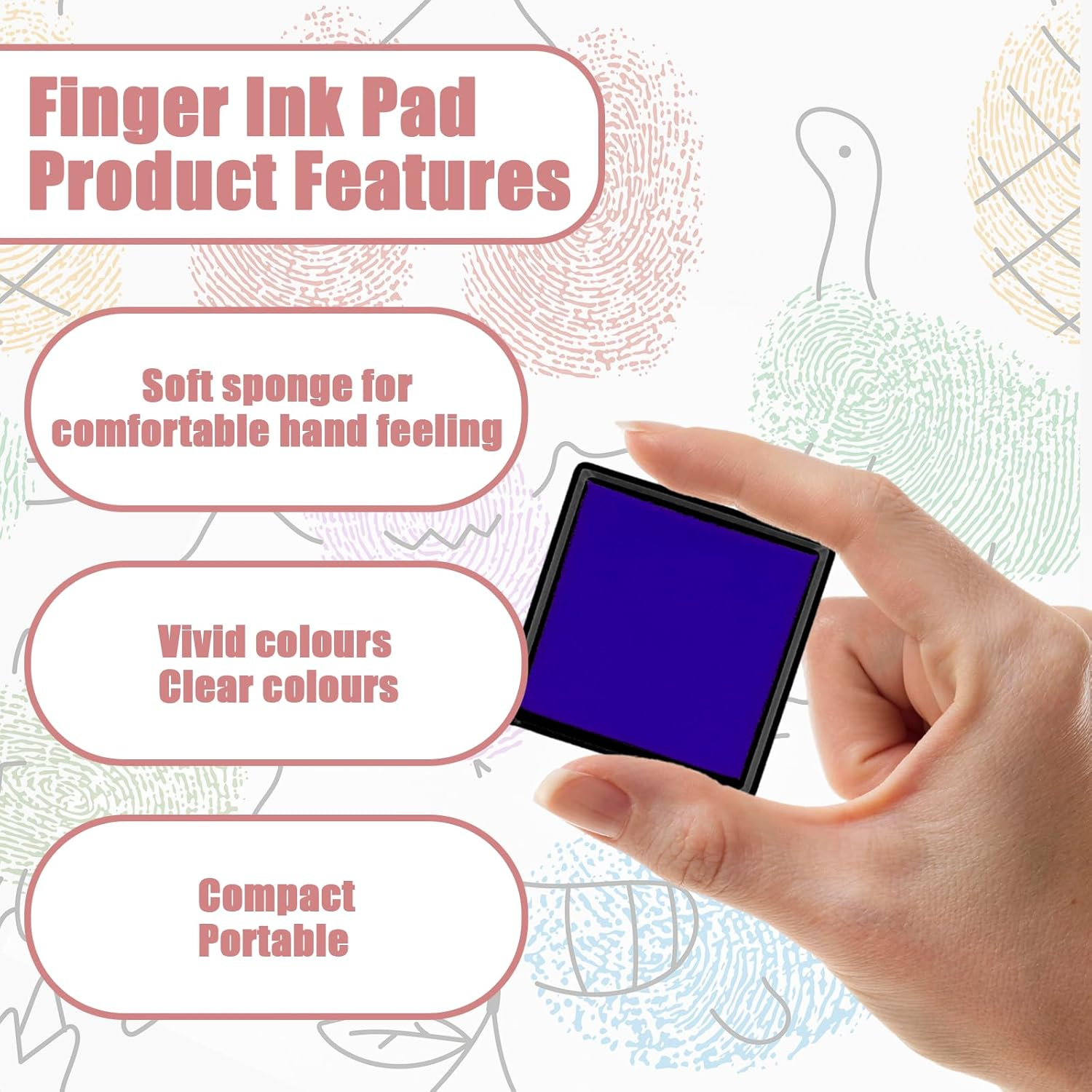 WELANE Colorful Ink Pads, 12 PCS Finger Stamp Pads for Paper, Wood, Fabric, Scrapbooking, Card Making (Assorted Colors) image number 5