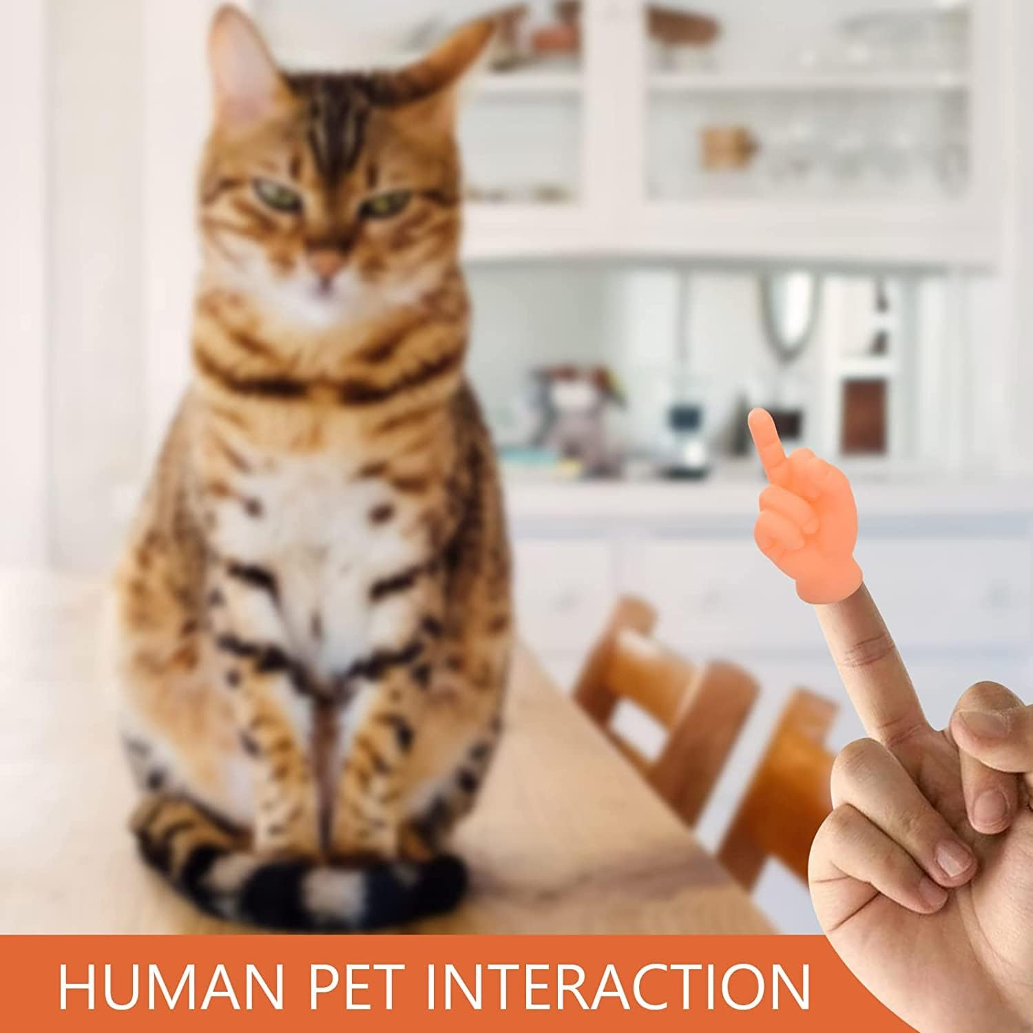 10 Pcs Middle Finger Puppet, Mini Finger Hands Funny Hand Puppet for Game, Halloween, Christmas, Funny Hand Accessories image number 4