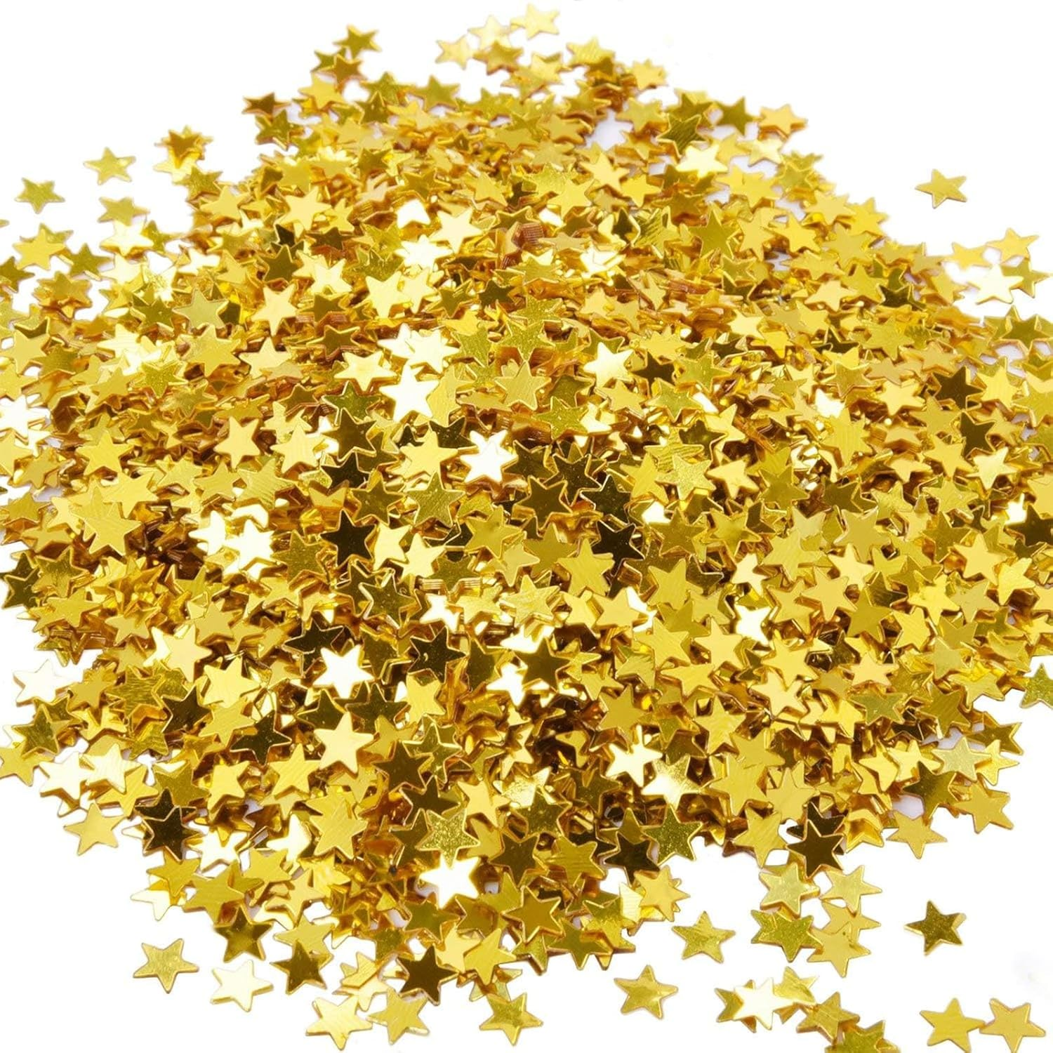 Confetti Glitter, 4000Pcs 30G Plastic Stars Confetti Sparkly Sequins for Nail Art Decorations and Christmas Party Supplies, Gold image number 2
