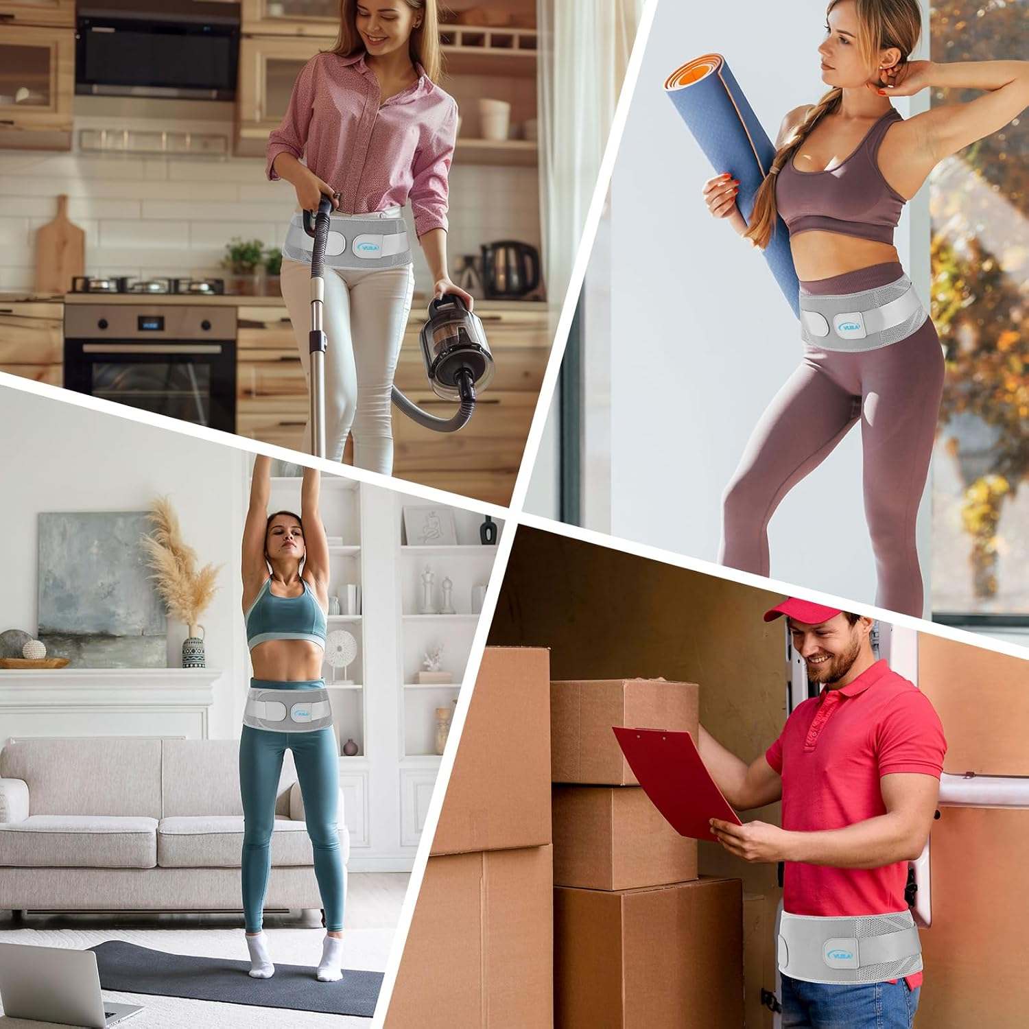 Back,Pelvic and Sacral Nerve Pain Relief,Hip Stabilizer Brace for Si Joint Dysfunction Trochanteric (Gray, Large) image number 4