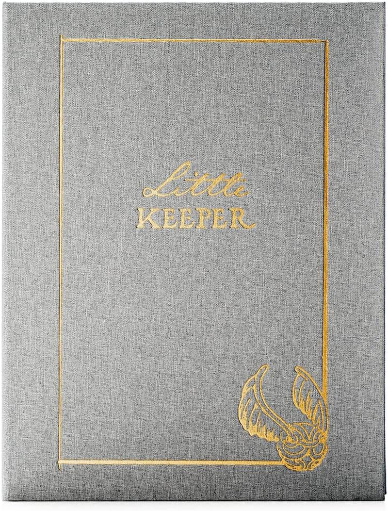 Conquest Journals Harry Potter Little Keeper Baby Album, Capture Magical Memories from Baby Shower through Age 5, Grey Linen Cover with Lay Flat Spiral, 9" X 11 1/2", 66-Guided Journal Pages image number 2