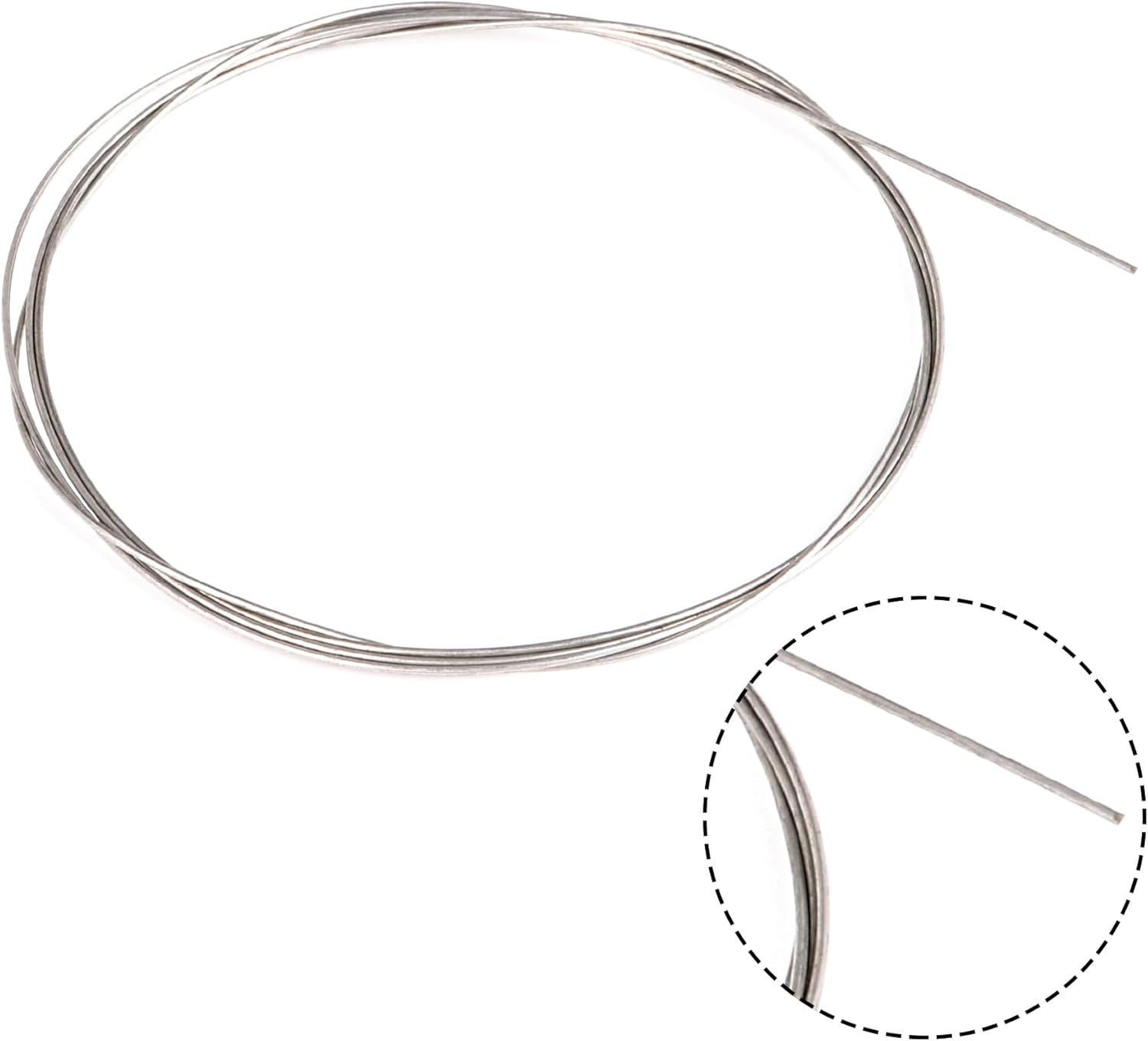 BQLZR 2X Piano Accessories Steel Wire 1M Piano Strings 13# Silver Replacement Strings image number 1