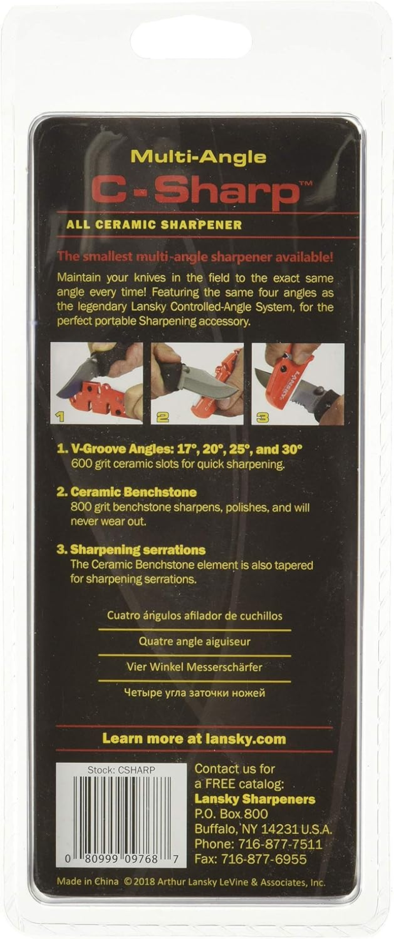 Lansky C-Sharp, Ceramic Stone Multi-Angle Knife Sharpener