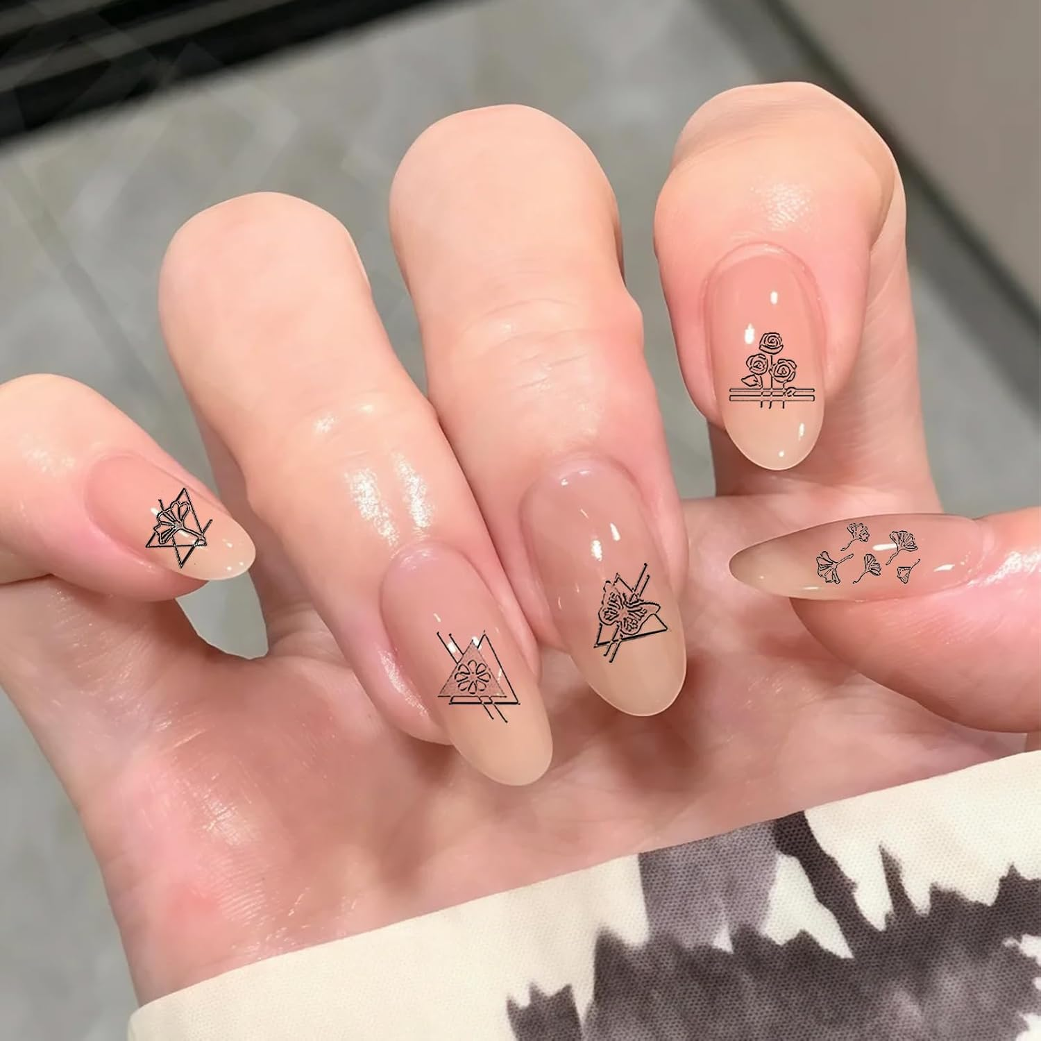 NICENEEDED Pack of 3 Nail Art Plates with Flowers and Butterflies Rectangular Stamp Plates with Flower Motif Spring and Summer DIY Print Manicure Salon Design Kit for Women image number 4