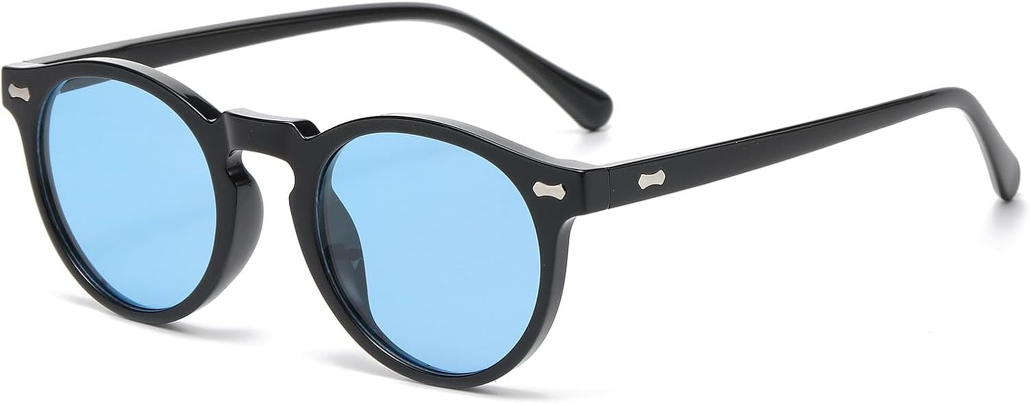 LJCZKA Small Retro round Polarized Sunglasses for Women Men, Vintage Polarised Sunglasses Classic Trendy Shades UV400 Protection