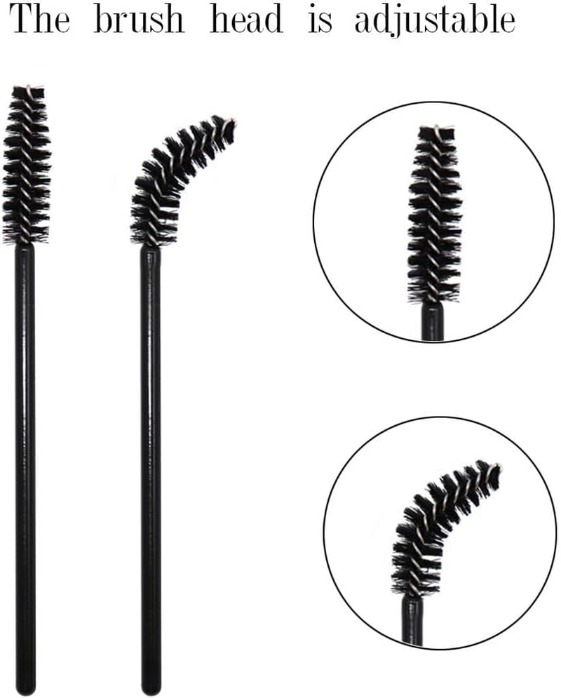 Disposable Makeup Tool Set: 100 Mascara Wands &100 Lip Applicators, Black. Ideal for Mascara, Lipstick Tester Wands,Lip Gloss and Lipstick Testing image number 2