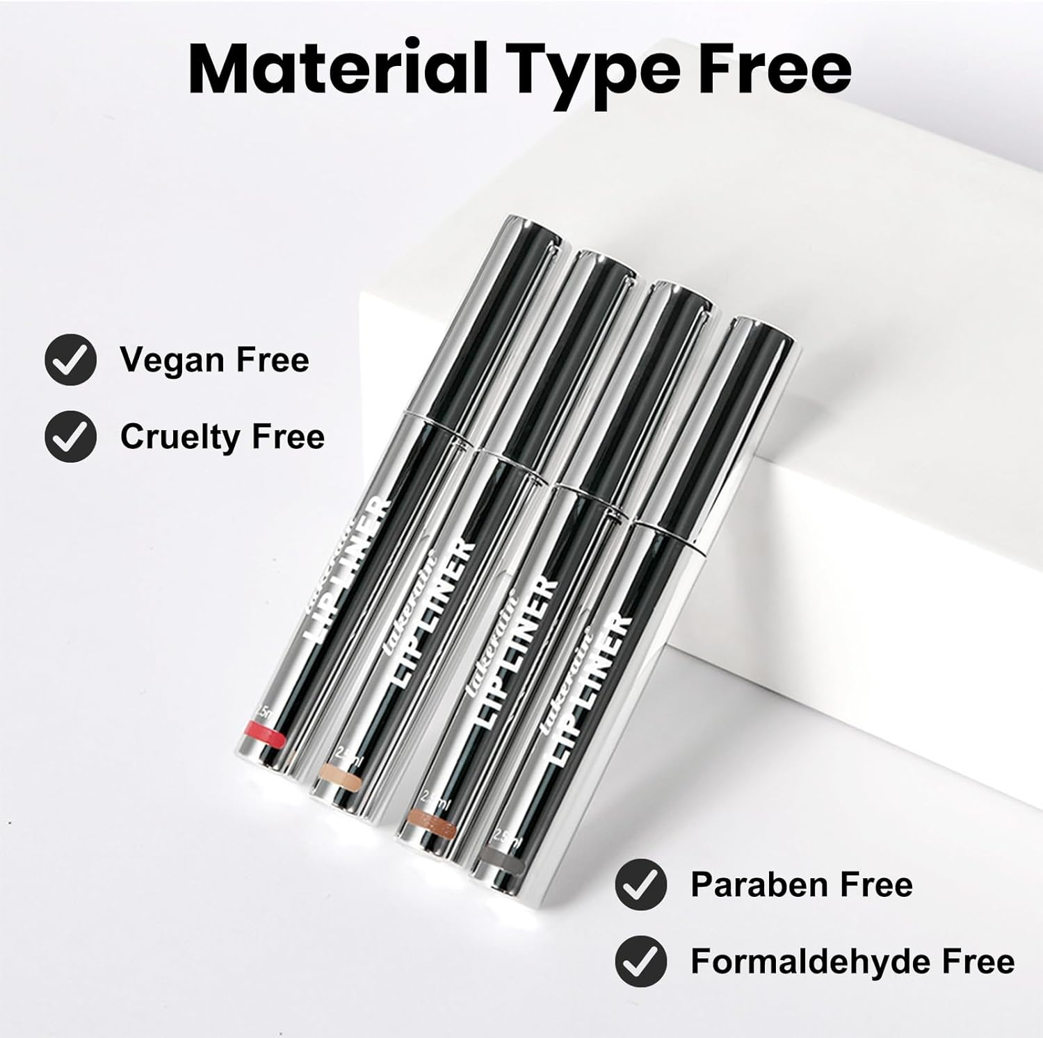 Lip Liner Stain Peel Off, Long Lasting Lip Tint, Waterproof, Transfer Proof, Highly Pigmented Non-Stick Color Tattoo Lip Tint Liner, Matte Finish - 01#Chocolate image number 3