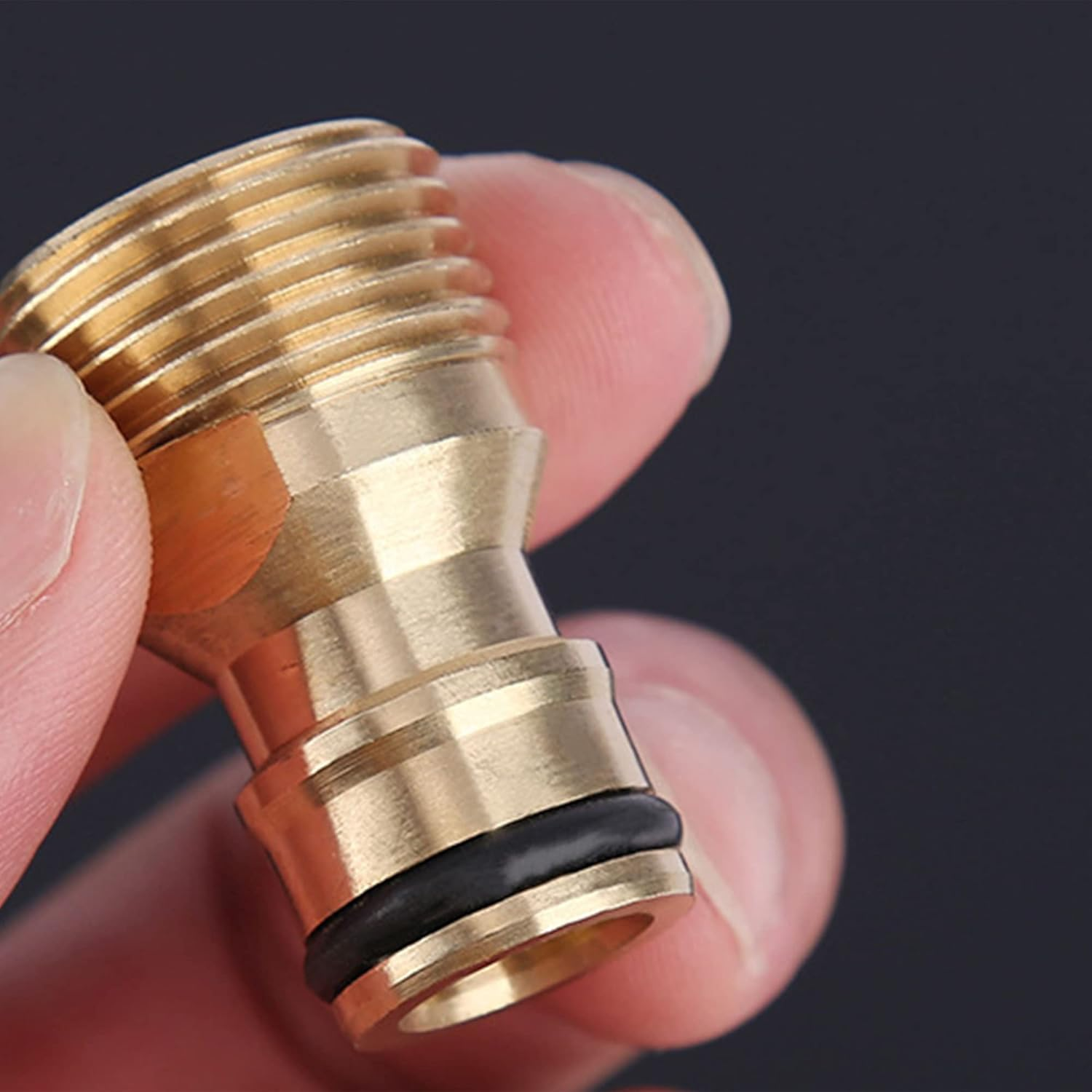 2 Pack Garden Hose Connector Shower Hose, 1/2 Inch Brass Male Threaded Tap Adapter, Shower Hose Connector Garden Hose Pipe, 1/2" BSP Hose Connector Male Watering Fittings(Brass 1/2 Inch Male Thread) image number 4