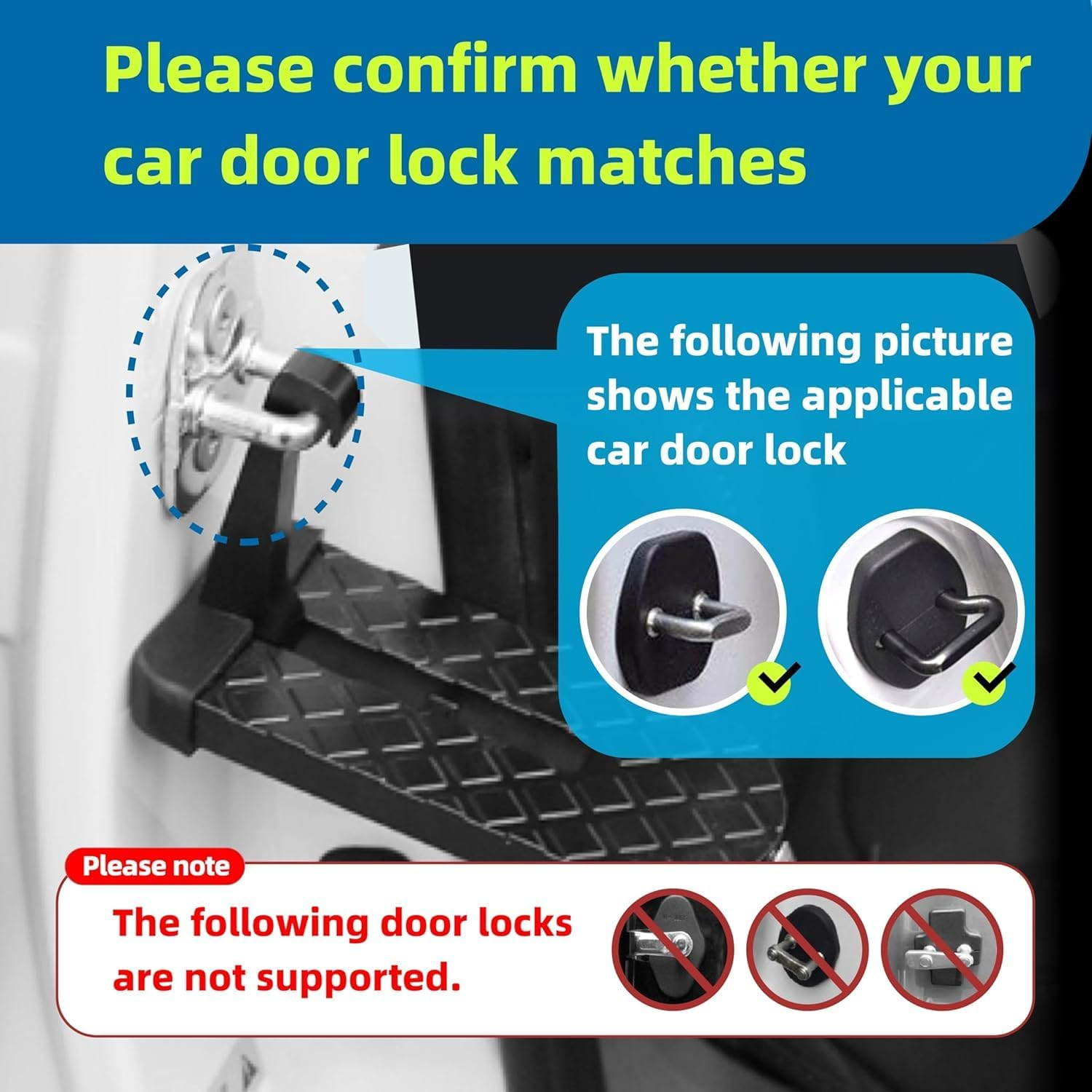 Car Door Step, Universal Fit Car Roof Access, Folding Aluminum Alloy Car Step, 400Lbs Load Capacity, Fits Most Cars, Suvs and Trucks (Black) image number 4