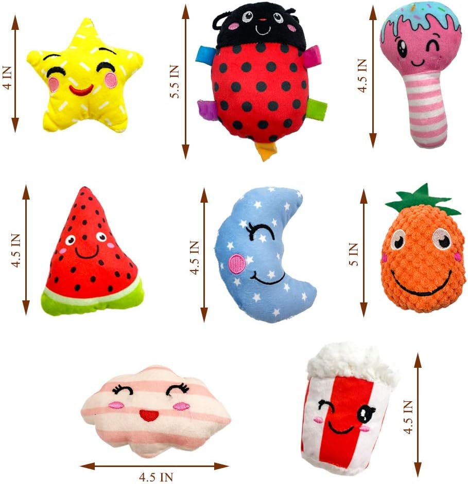 Jalousie 18 Pack Dog Squeaky Toys Cute Stuffed Pet Plush Puppy Chew for Small Medium Pets - Bulk image number 4