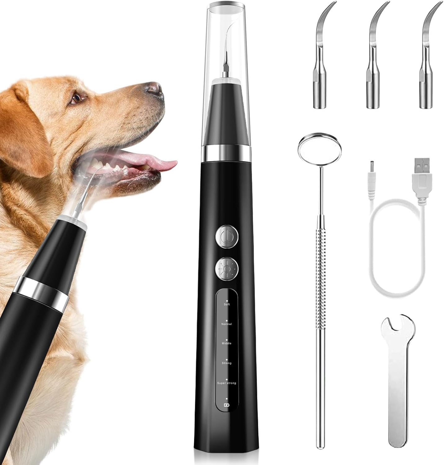 Ultrasonic Tartar Remover for Dogs and Cats, Pet Dental Cleaner, Dog Teeth Cleaning Set, Teeth Cleaning and Cleaning Kit, Fights Tartar, Bad Breath & Gum Disease image number 5