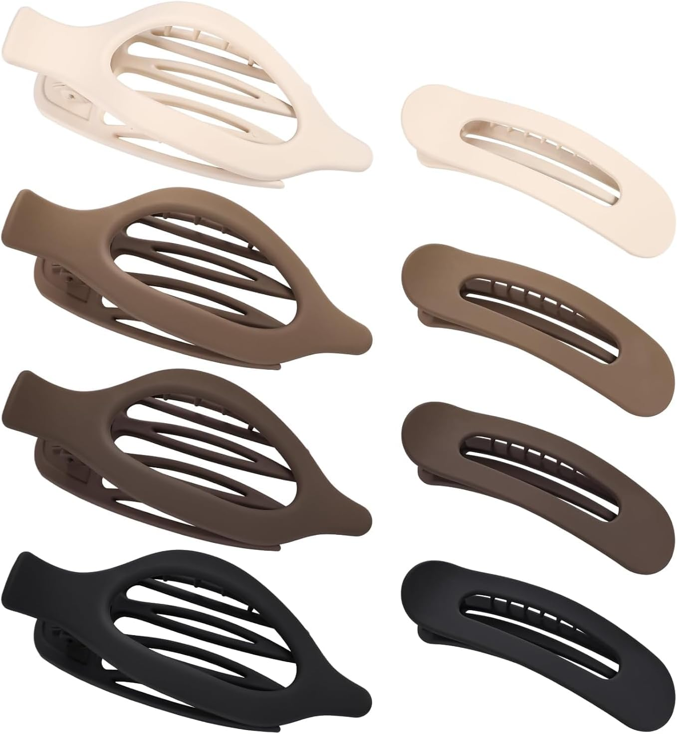 Women'S Hair Clip, Pack of 8, Flat Hair Clip, Claw Clip, Strong Hold & Non-Slip, Large Flat Claw Clip, Hair Clip for Inserting for Thick and Thin Hair image number 4