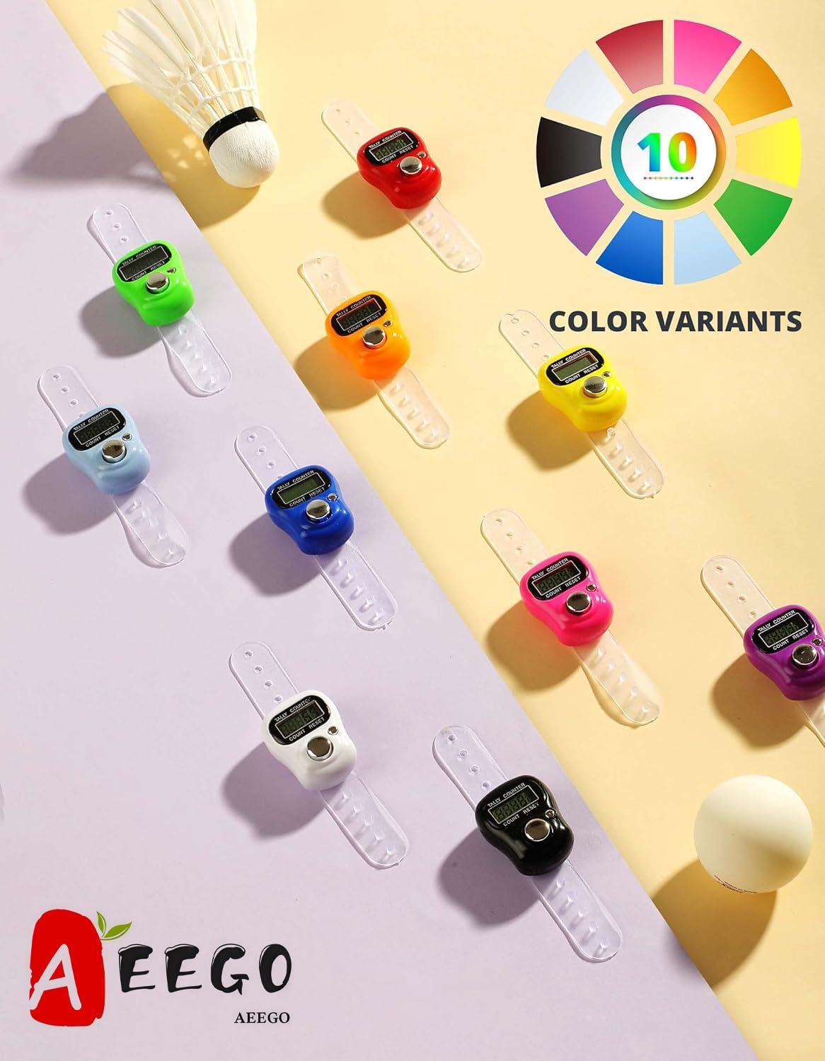 AEEGO Electronic Finger Counter 10 Pack, Mini LCD Digital Display Counter 5 Digit Counting Clickers for Knitting, Crochet, Coaching, Lap, Golf, Handheld Clicker Counting image number 2