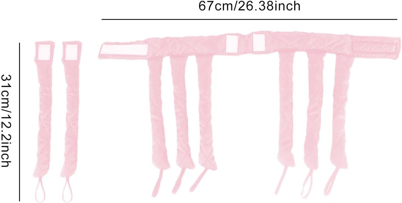 Octopus No Heat Curlers, Octopus Heatless Curlers Headband, Sleep Curling Iron Hair Curling Tools Hair Rollers for Long & Short Hair for Overnight B/M - Blue image number 3