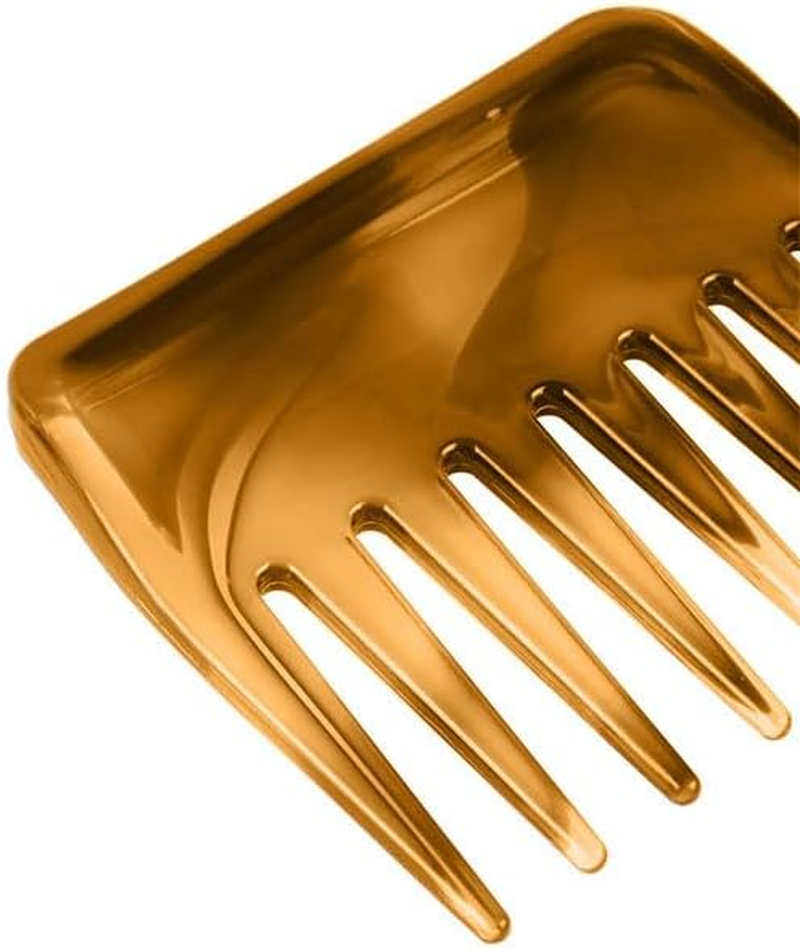 2 Pcs Mini Wide Tooth Comb, Portable Detangling Combs Travel Comb Large Tooth Comb for Women Men Hick Hair Wet & Dry (Amber, One Size) image number 2