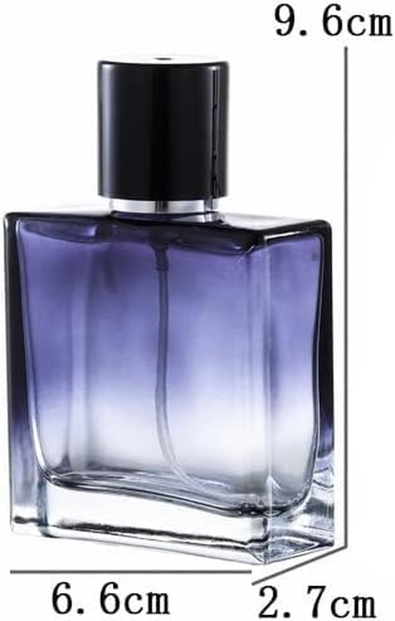 Two 50 Ml Gradient Blue Spray Bottles, Perfume Travel Bottles, Fine Fog, Leak Proof Perfume Spray, Refillable Perfume Containers, Suitable for Perfume, Essential Oil, Air Freshener Haheihei