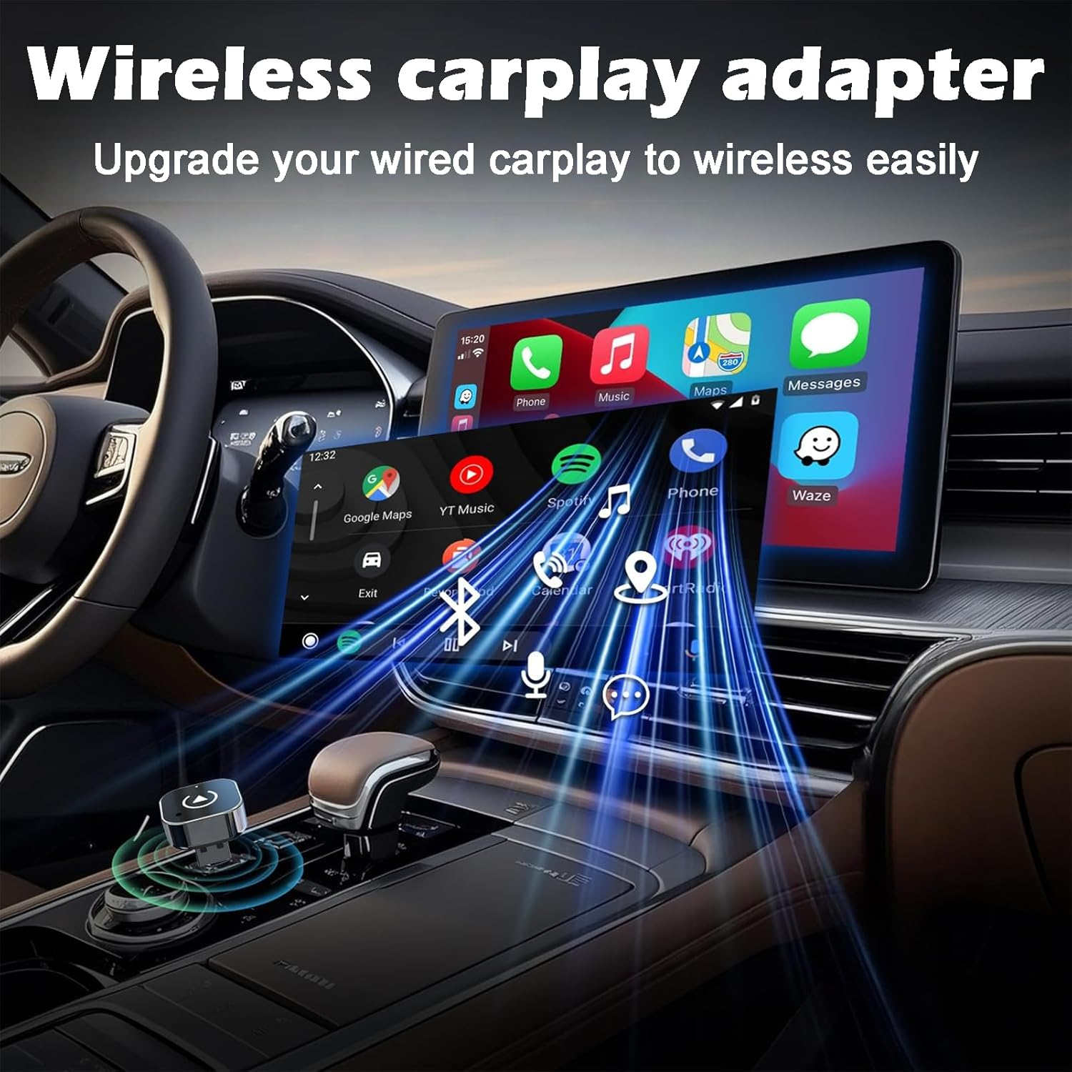 Wireless for Carplay Adapter 2025-Mini USB Auto Adapter Converts Wired to Wireless, Plug-And-Play for Vehicles with Factory Carplay, Connection for Iphone 6+ & a Iosndroid 11+ Systems (2017+Cars) image number 3