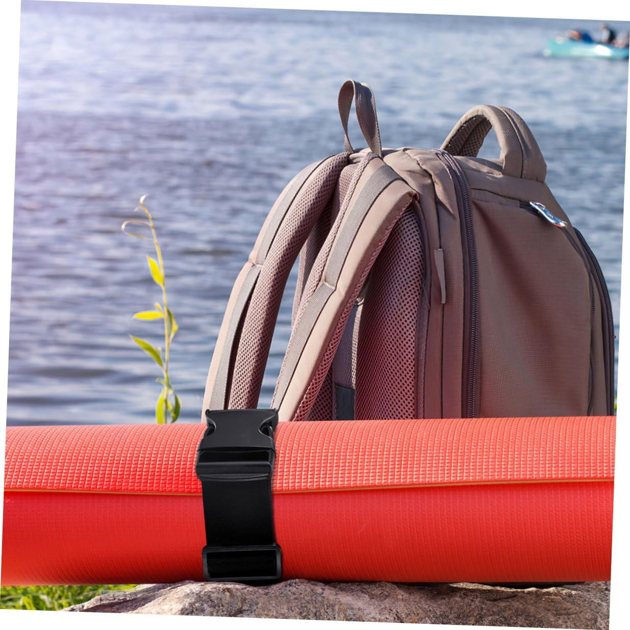 SOPOTUTU Adjustable Nylon Buckle Straps 4Pcs 3Cm Wide X 100Cm Luggage Connector Straps for Suitcases Backpack Buckle Replacement Outdoor Travel Packing Accessories image number 4