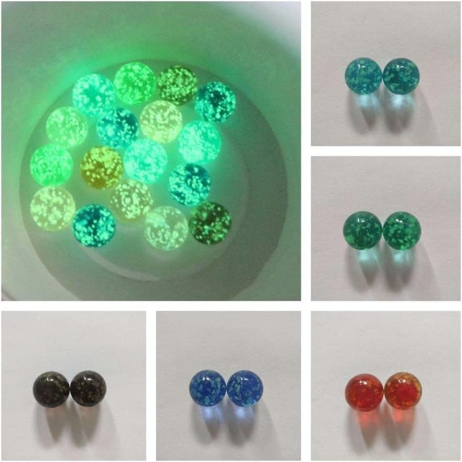 10Pcs Gold Marbles Glow in the Dark Marbles for Kids Glass Marbles Glass Ball Luminous Glass Ball Runs for Kids Marble Games DIY and Home Decoration Dice and Marble Games(12Mm),Sports and Outdoor image number 3