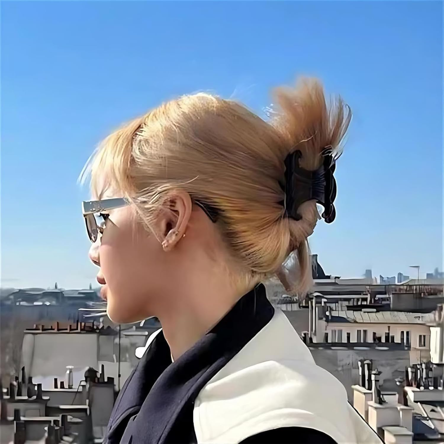 Celblisora Pack of 3 Premium Hair Clips Made of Robust Acetate in Butterfly Shape, Medium Hair Clips, Perfect for Updos, Hair Clips for Women image number 2