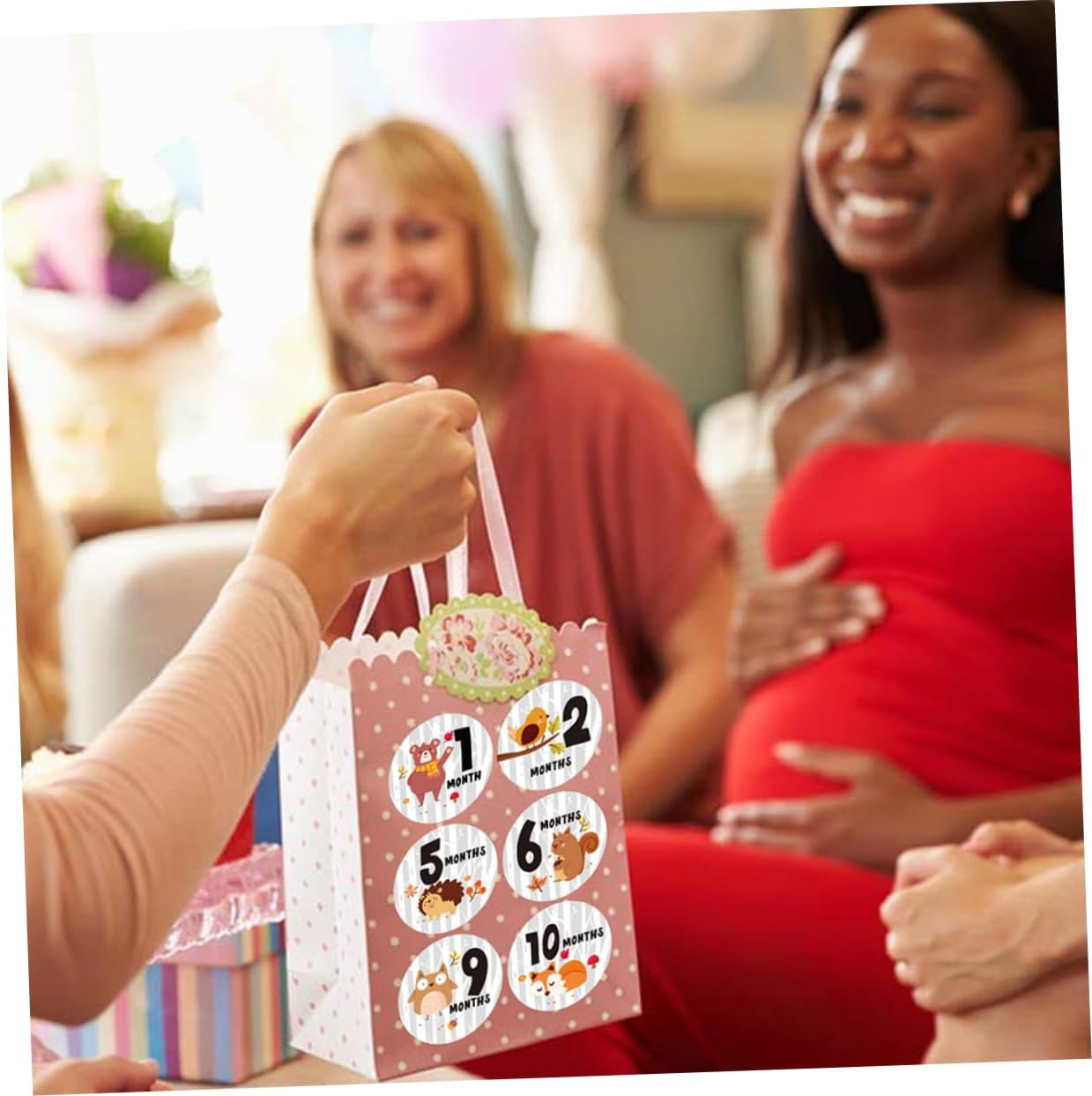 12Pcs Monthly Milestone Stickers for Newborns Self-Adhesive Stuff Gifts image number 5