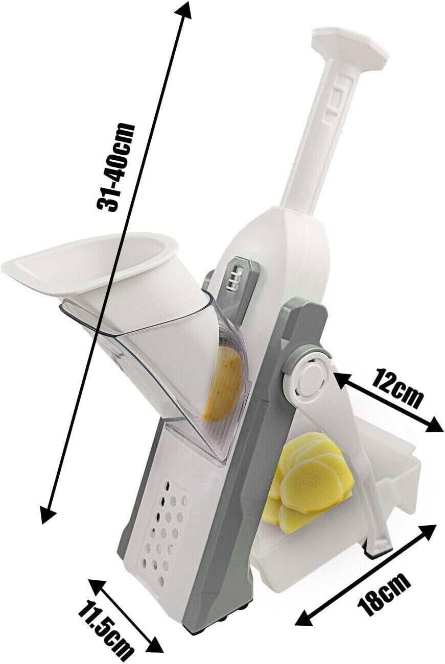 Leona Co 4 in 1 Vegetable Chopper with Container for Kitchen, Adjustable Thickness Potato Cutter, Faster Food Slicer Gadgets for Kitchen Food Chopper Fast Meal Prep image number 5