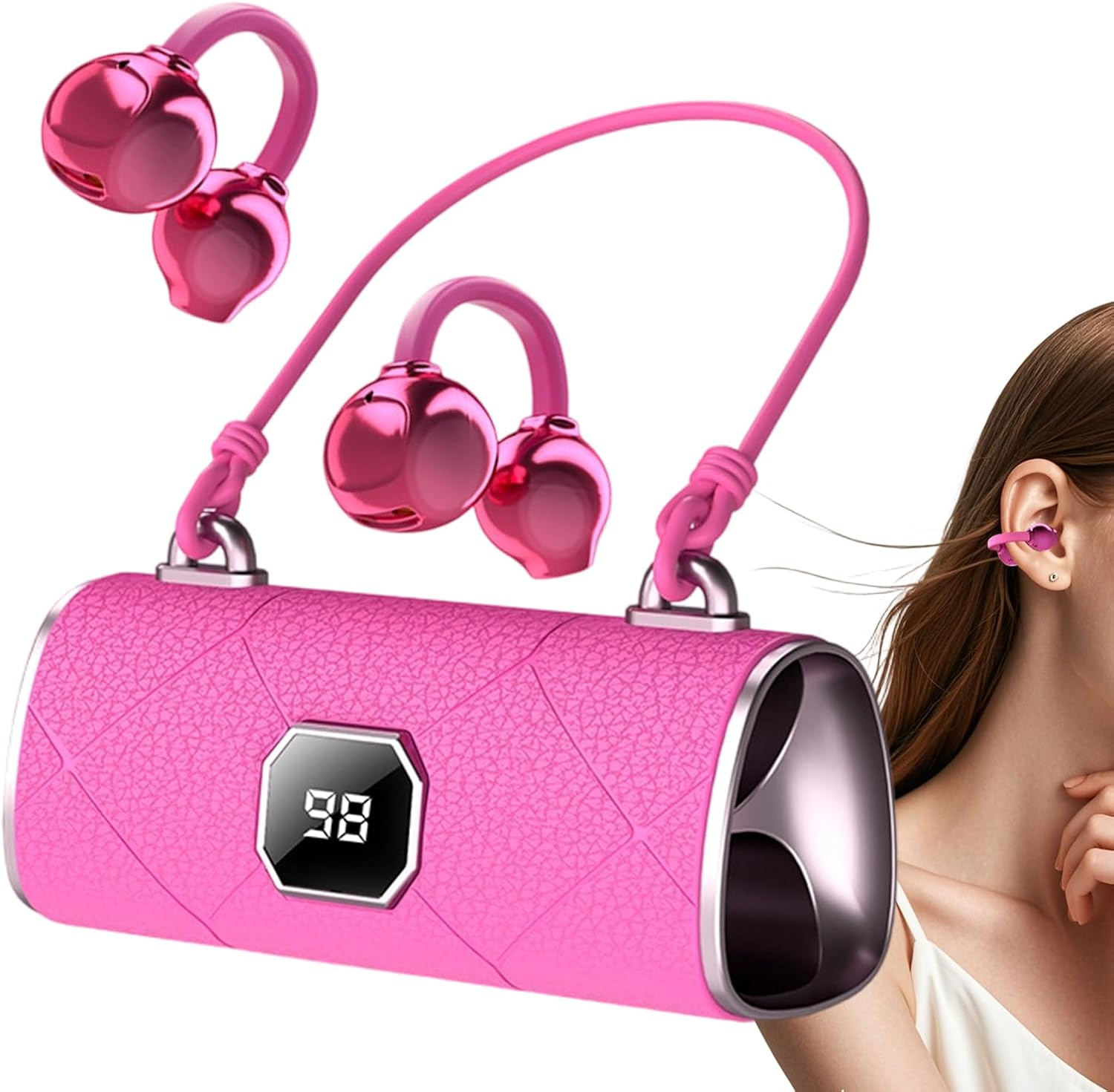 Clip Earbuds,Handbag Ear Cuff Headphones Wireless Earbuds - Noise Cancelling Headphones for Women Sports Workout Gym Running Cycling Travel Outdoor Commuting Birthday Work image number 5