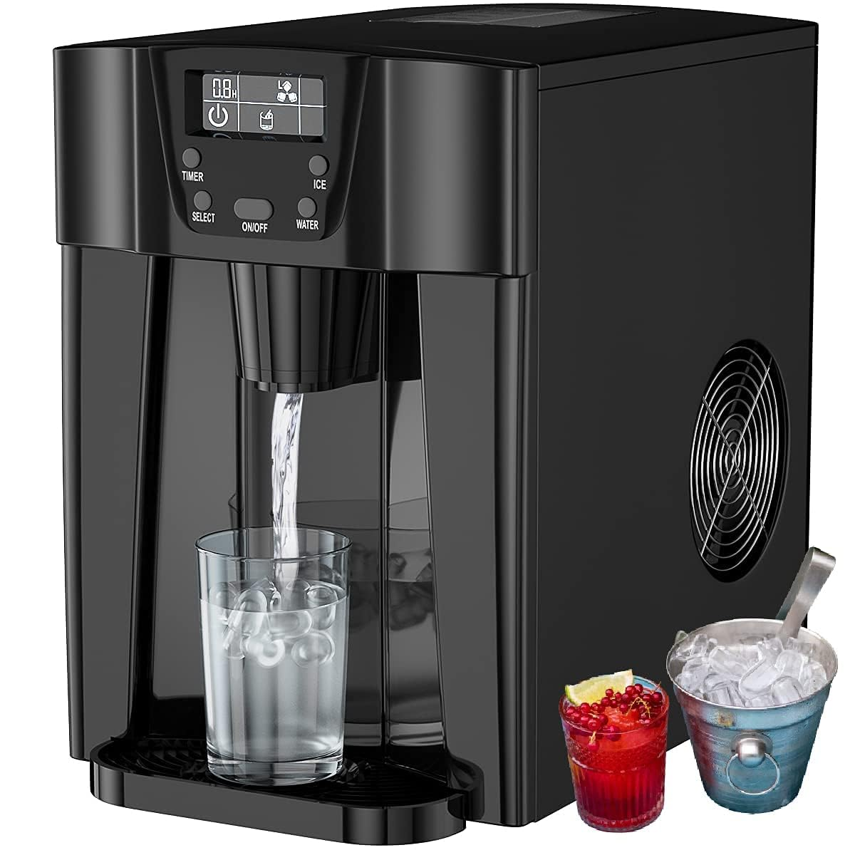 Cobuy Ice Maker, Countertop Ice Maker Machine with Water Dispenser, Portable Ice Cube Maker, 9 Cubes Ready in 6-12 Min, Perfect for Home/Office/Bar/Rv image number 5
