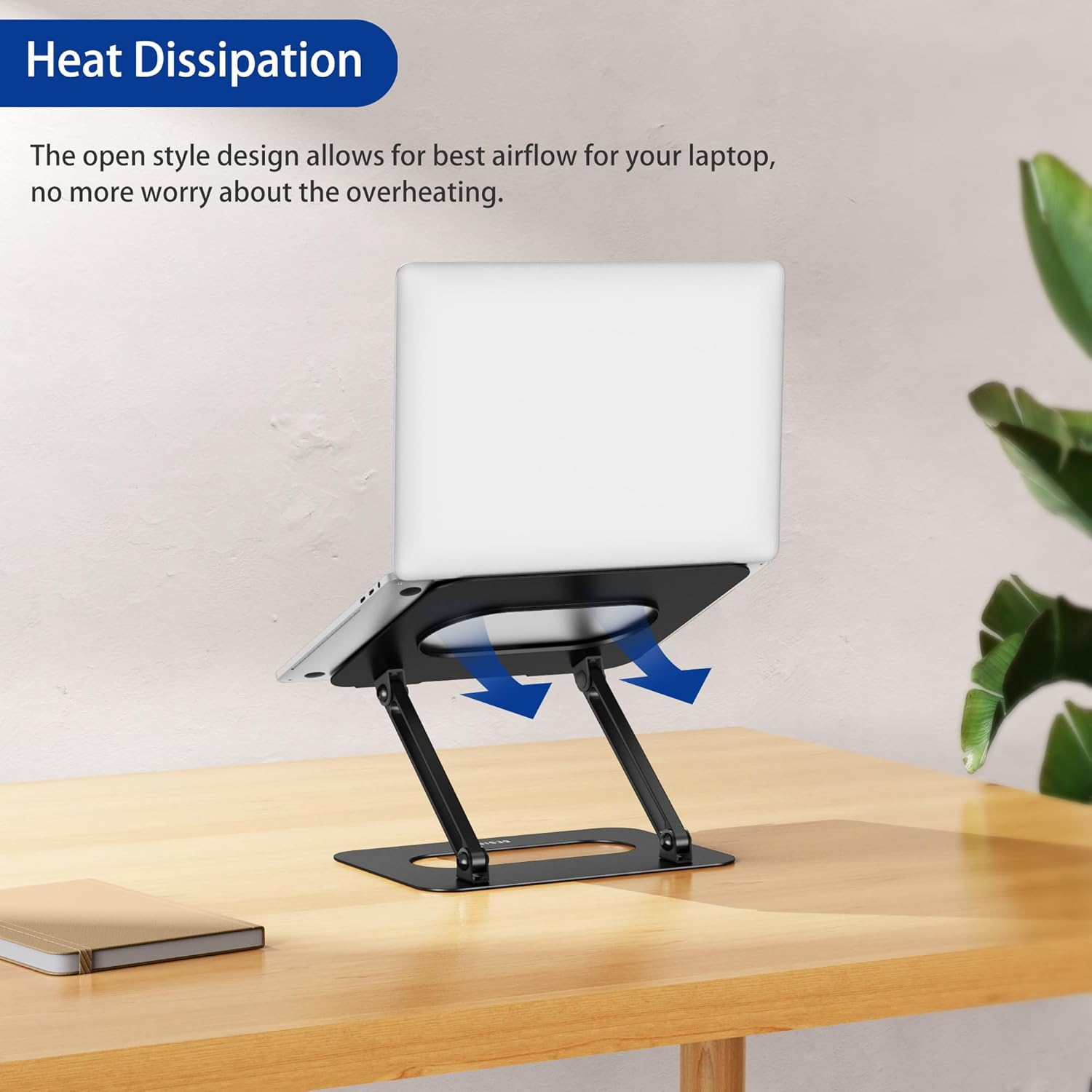 BESIGN LSX9 Laptop Stand, Ergonomic Adjustable Notebook Stand, Riser Holder Computer Stand Compatible with Air, Pro, Dell, HP, Lenovo More 10-14" Laptops, Black image number 5
