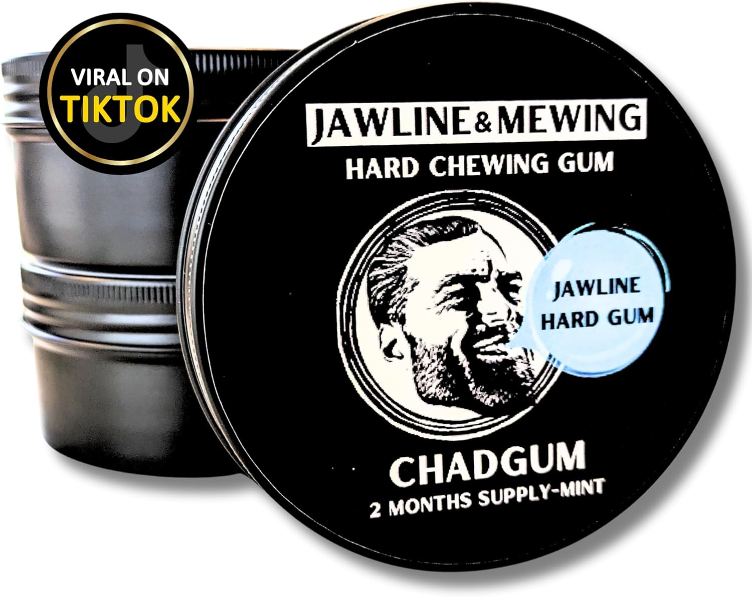 CHADGUM&trade; Hard MEWING Jawline Gum for Jawline Shaping and Full Face Exercise [2Months Supply] for Men Who Want to Improve Their Look [Mint Xylitol] CHADGUM Jawline Gum Superior to Chios Mastic Mastiha image number 6
