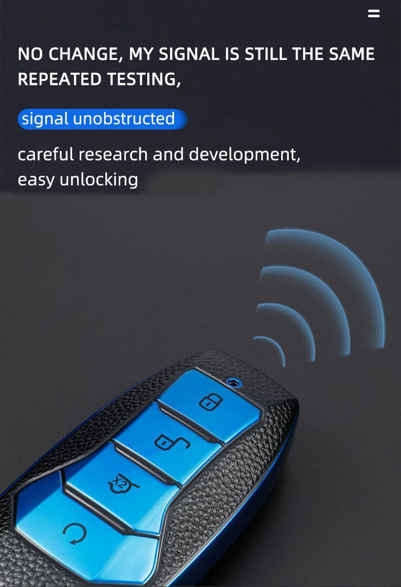 Ontto Car Key Fob Cover Keyring Fit for BYD Song plus Atto 3 Han EV Tang DM Qin Seal Dolphin Key Case TPU Smart Key Shell Holder Bag Keychain Protector Decorative Accessories - A-Green image number 5