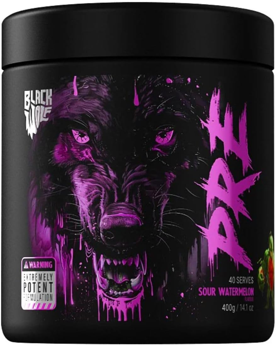 Black Wolf Pre 40 Serves Sour Watermelon Extreme Potency Pre-Workout