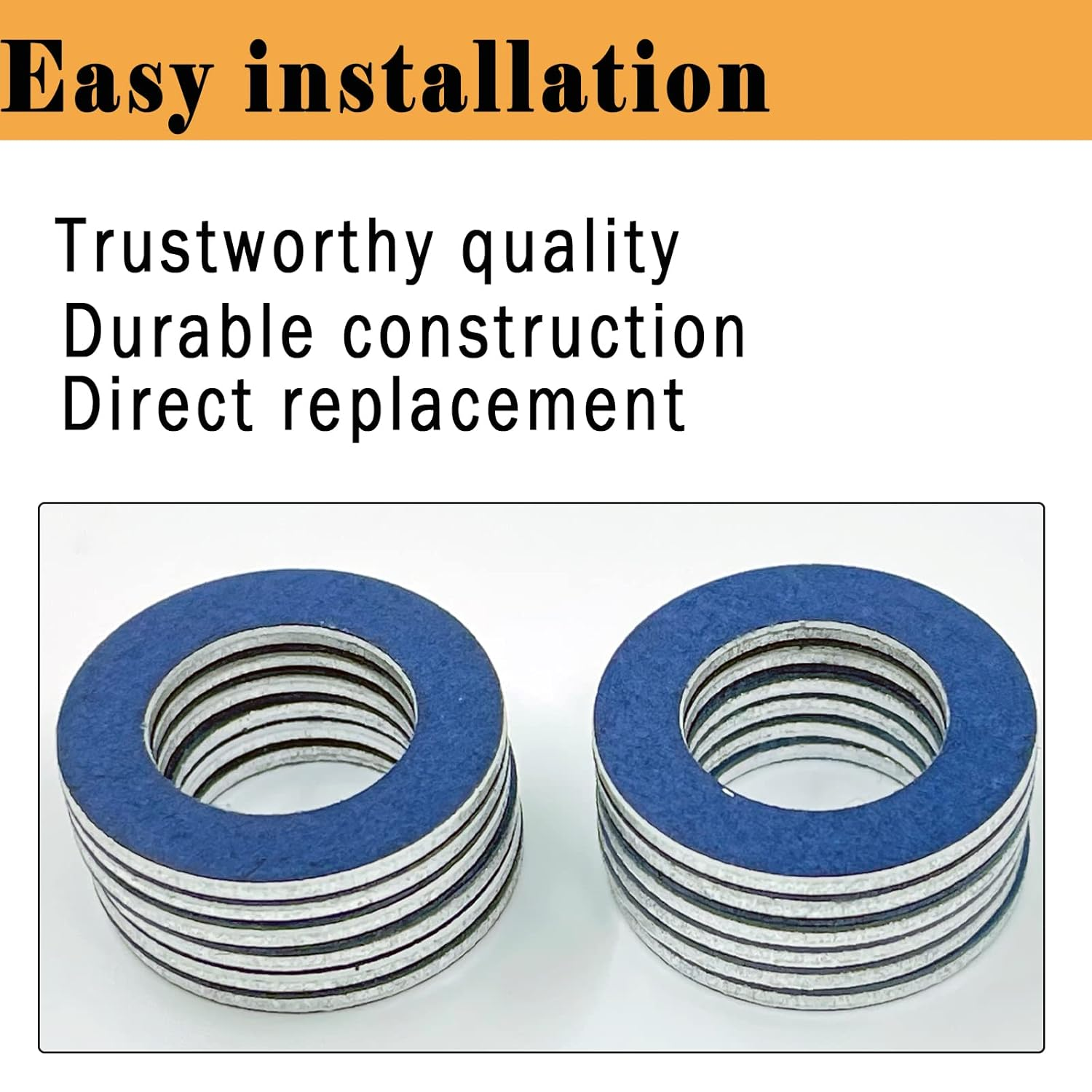 12 Packs 90430-12031 Tacoma Oil Drain Plug Gaskets Compatible with Toyota Tacoma Tundra Camry Corolla 4Runner Scion Avalon Lexus Oil Plug Gasket image number 3