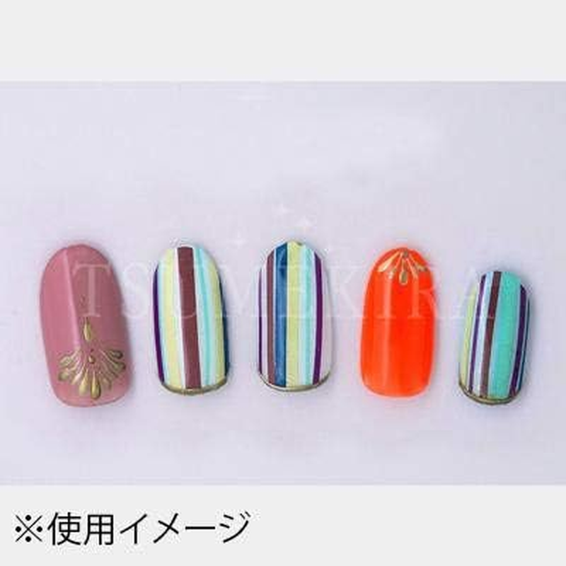 TSUMEKIRA ES-CST-102 Nail Stickers, Colorful Stripes 2 image number 4