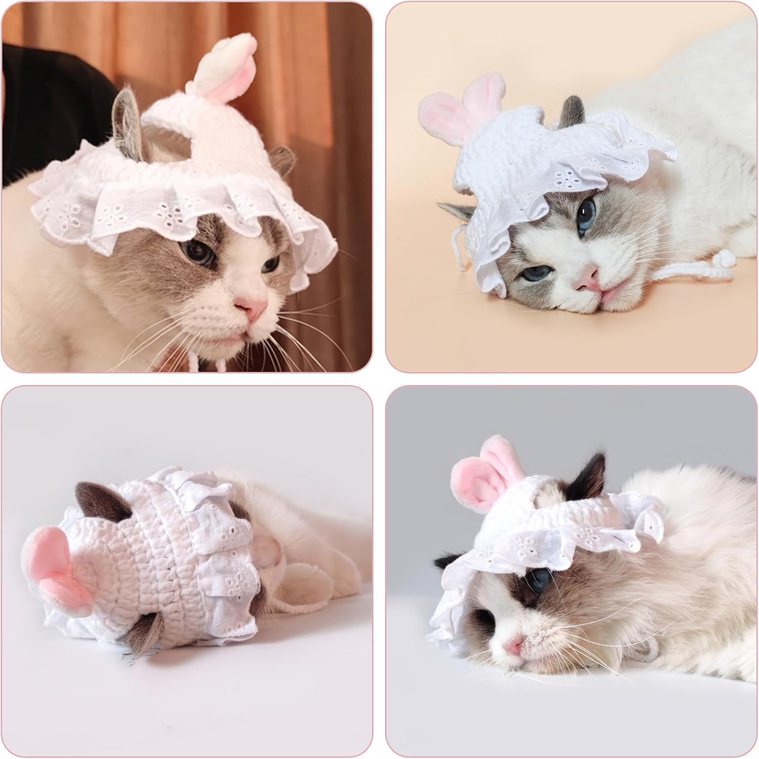 Cat Hat Adorable Kitten Clothes Cosplay Cap Halloween Dog Cat Pet Holiday Party Decoration for Cats and Small Dogs Kitten Puppy Party Costume Accessory Headwear image number 2