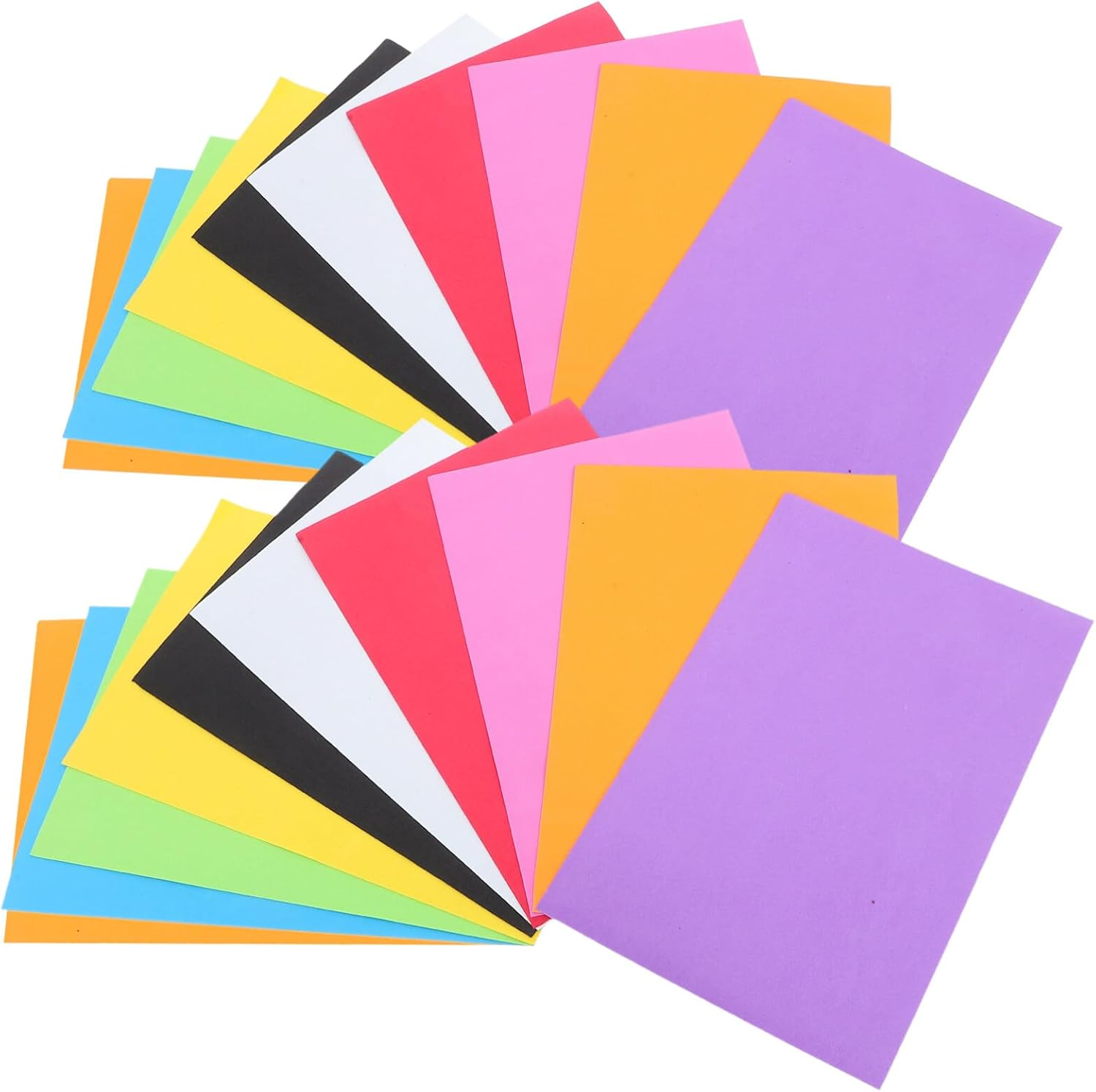 HOODANCOS 20 Sheets Colorful Foam Sheets Crafts A4 Rainbow Colorful Foam Paper for Projects Art Signs Cards Scrapbooking Preschoolers Classroom DIY Handcraft image number 1