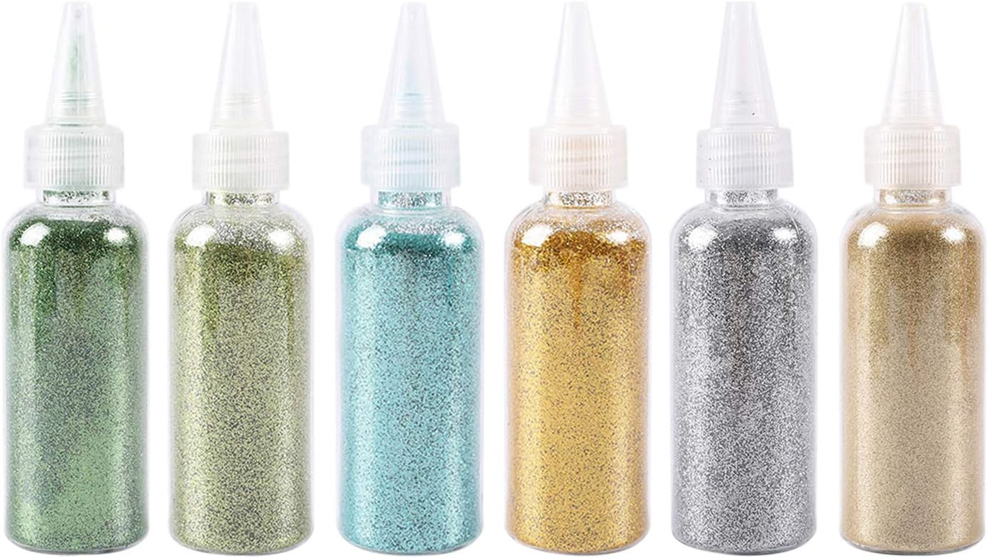 6 Pcs Fine Glitter Powderset Multi Purpose Arts Crafts Professional Acrylic Nails Box Set