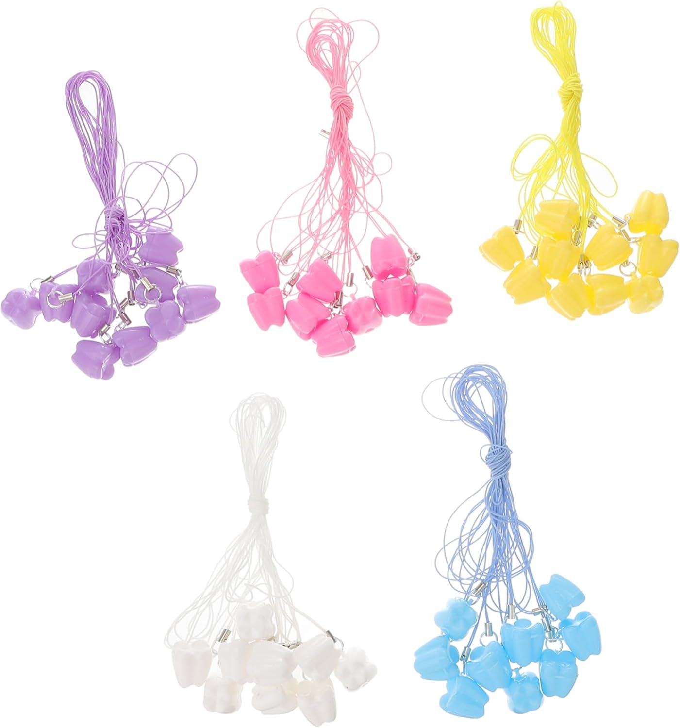 HANABASS 50Pcs Baby Keepsake Tooth Organizer Storage Box for Boys and Girls Small Tooth Storage Case for Collecting Random Color image number 1