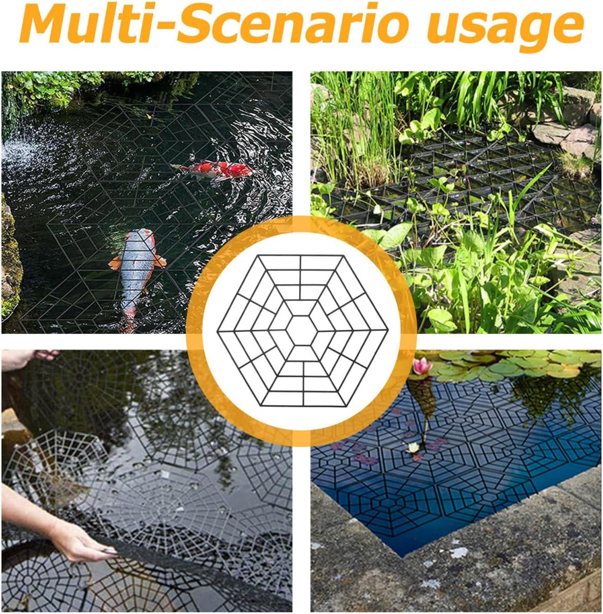 10Pcs Fish Guard Pond Protector Fish Protector Pond Protective Net Fish Protective Net Pond Net image number 2