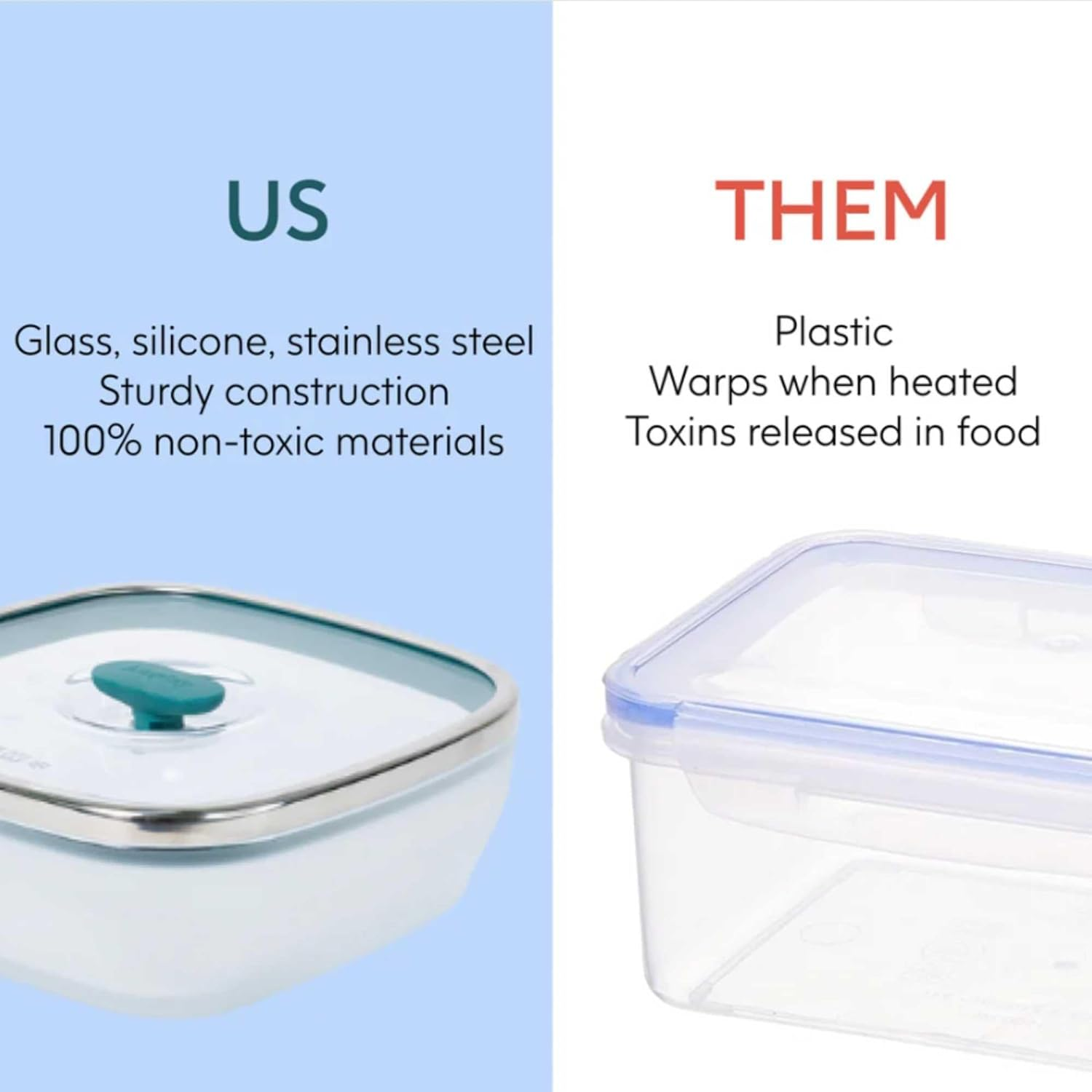 Anyday Microwave Cookware Set 2-Piece, Glass, Microwave Safe, Steamer & Rice Cooker, Silicone & Stainless Steel, Blueberry image number 4