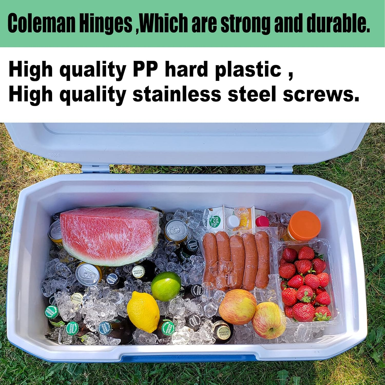 Coolers Hinges,Coleman Cooler Hinges Replacement Coleman Coolers 5253 6262 6270-2 Pack image number 1