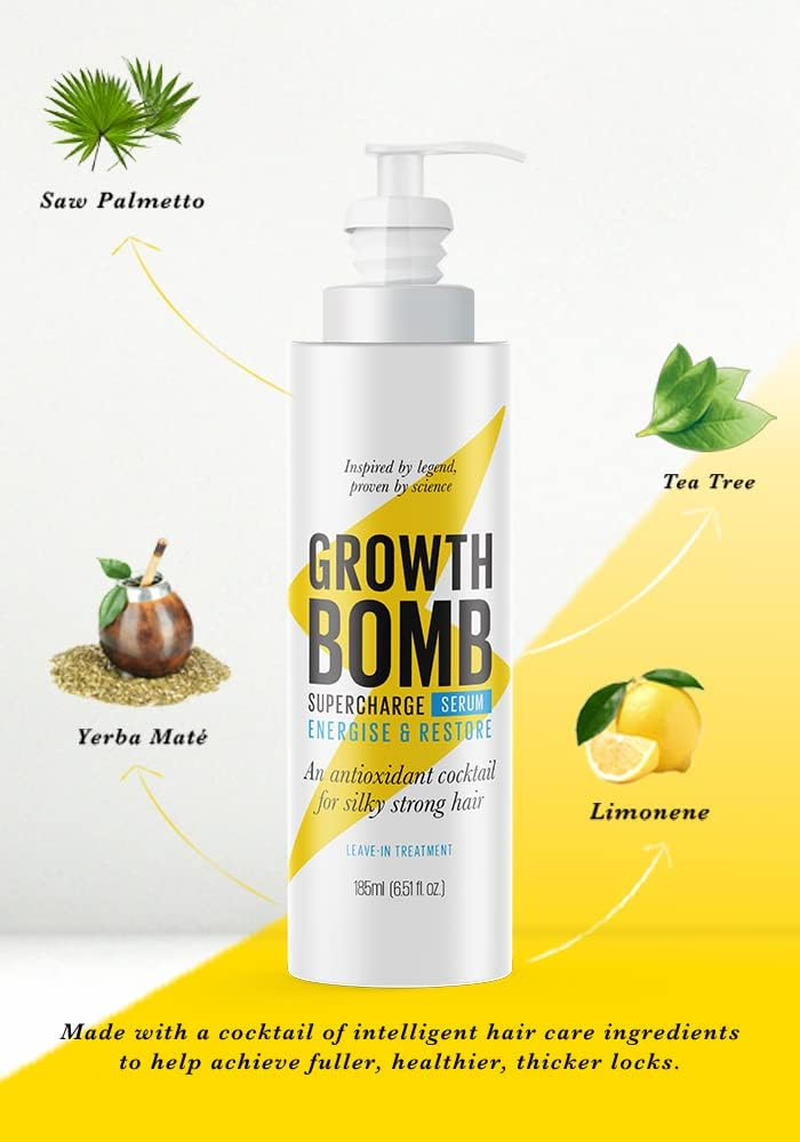 Growth Bomb Hair Growth Energise & Restore Antioxidant Cocktail Serum 185Ml