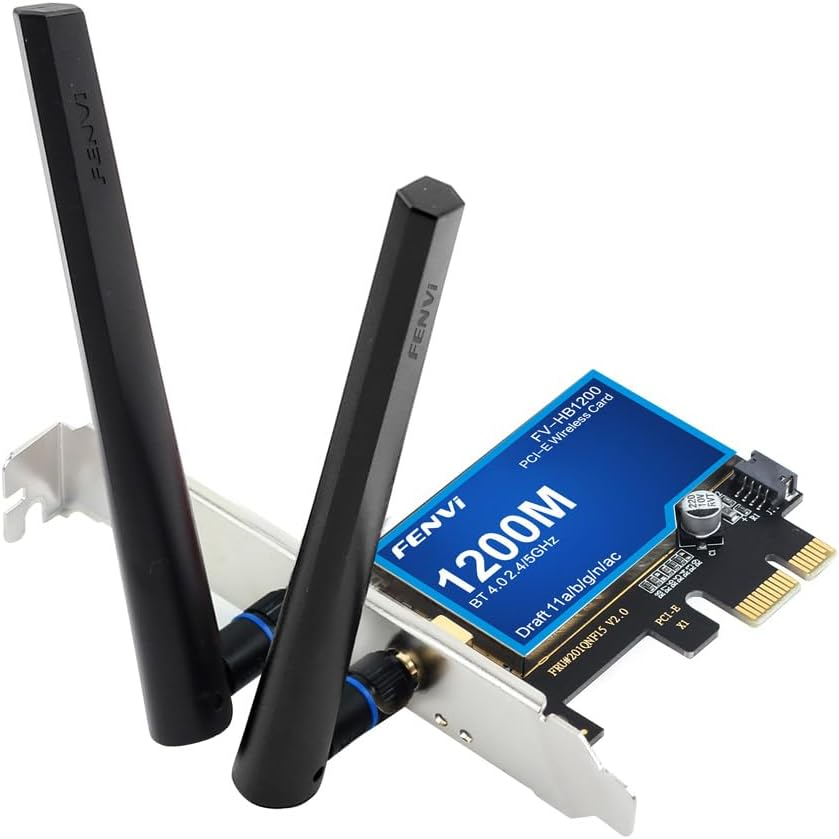 PCI-E Wifi Card BT4.0 for Macos Windows 7/8/10/11 802.11A/G/N/Ac PCI-E PCI Network Adapter Mac-Compatible Wi-Fi Airdrop Handoff Instant Hotspot Macos MIMO Mac OS X Natively Supported BCM4360 AC1200 image number 1