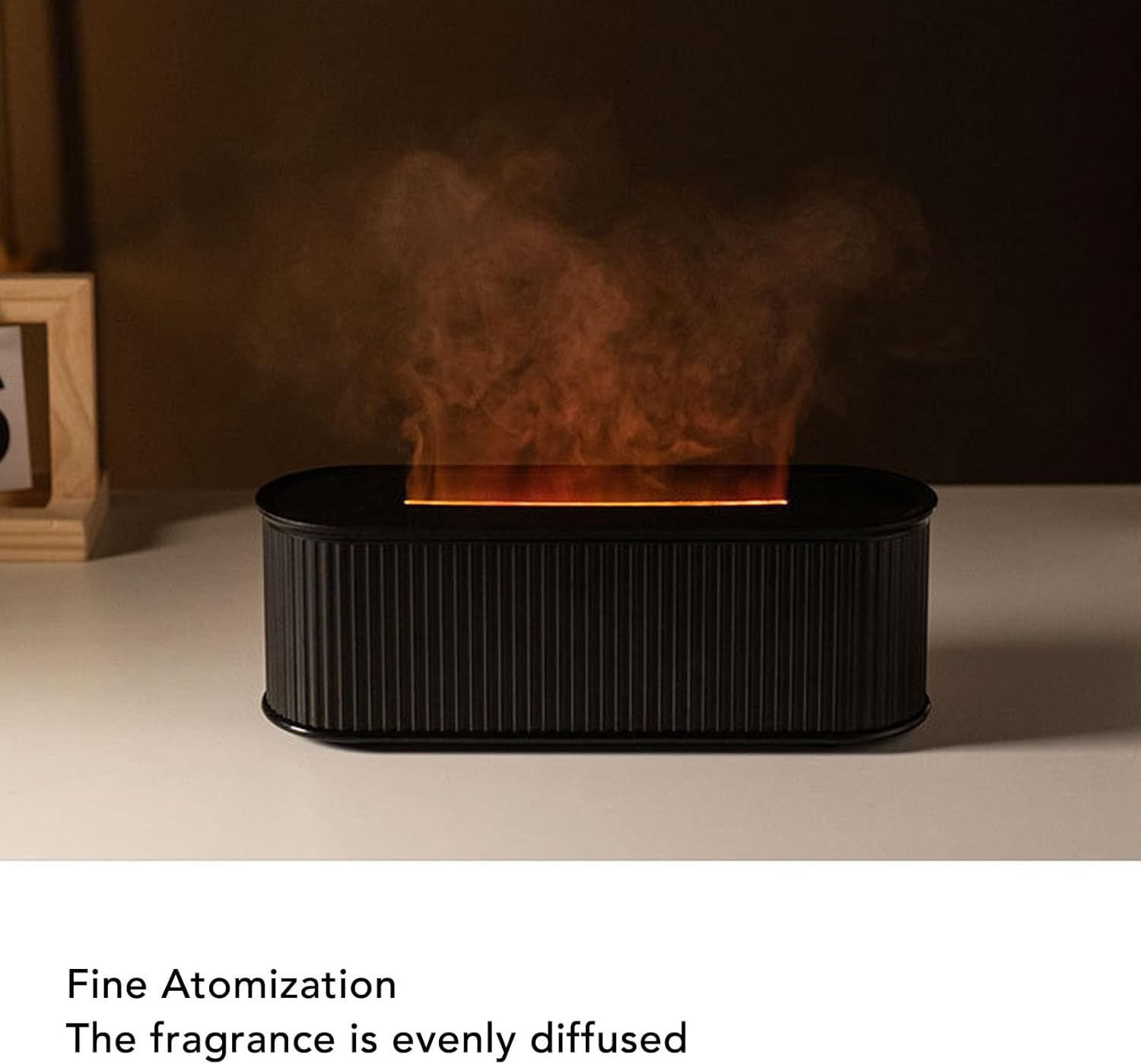 Colorful Flame Diffuser,7 Colors Flame Air Diffuser Humidifier,Fire Essential Oil Diffuser with Timer & Auto-Off for Home, Room,Office (Black) image number 5